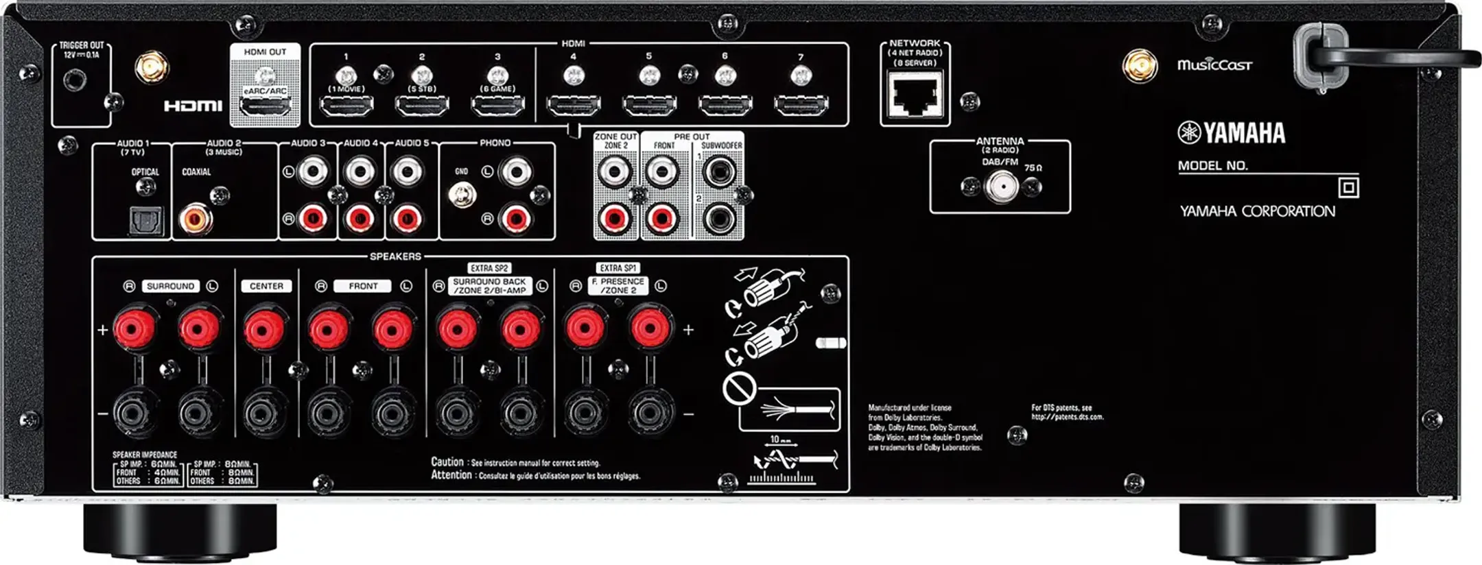 Yamaha  MusicCast RX-V6A versterker - Zwart image