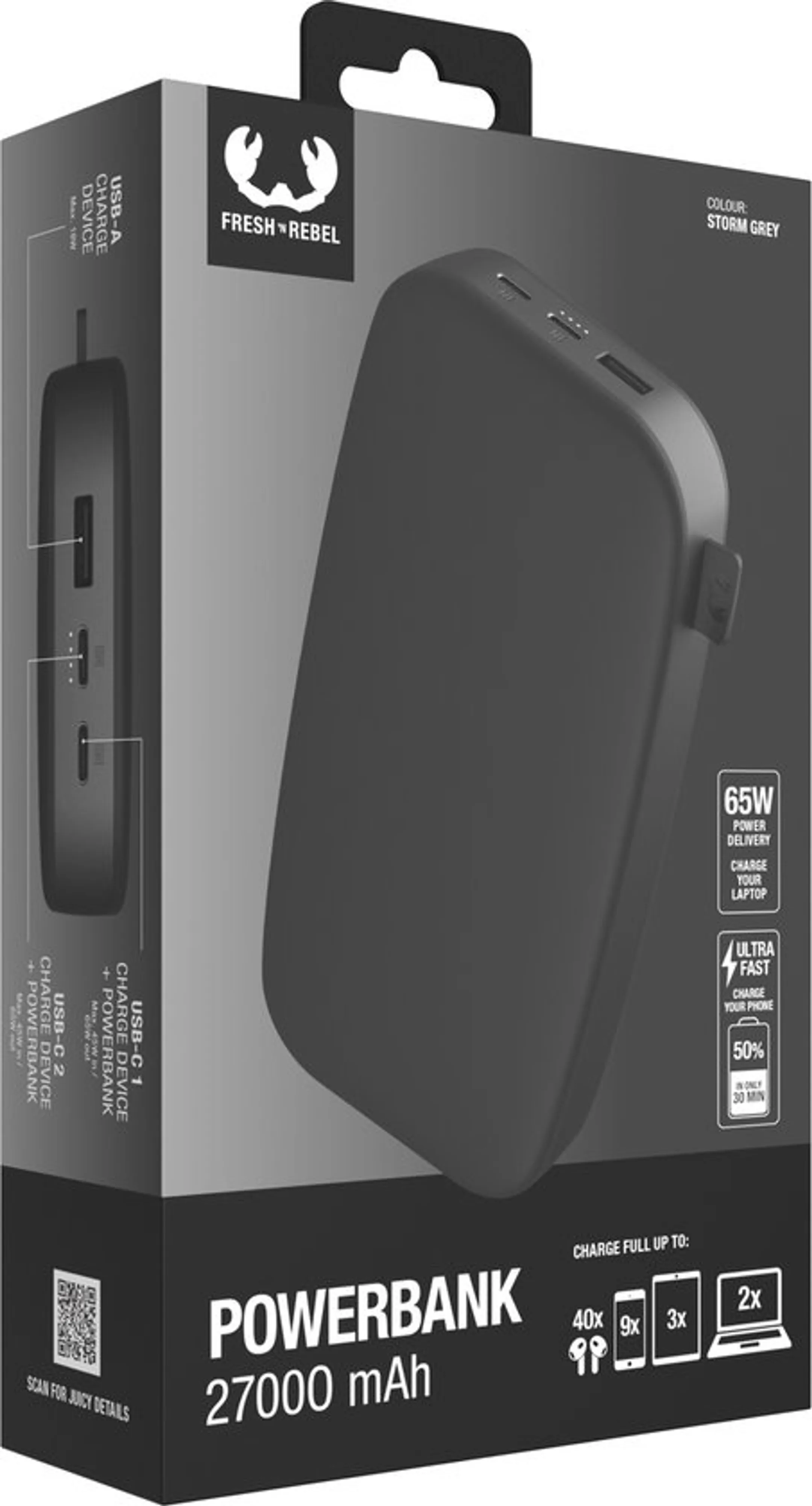 Fresh 'n Rebel Powerbank 27000 mAh USB-C - Smartphone/laptop image