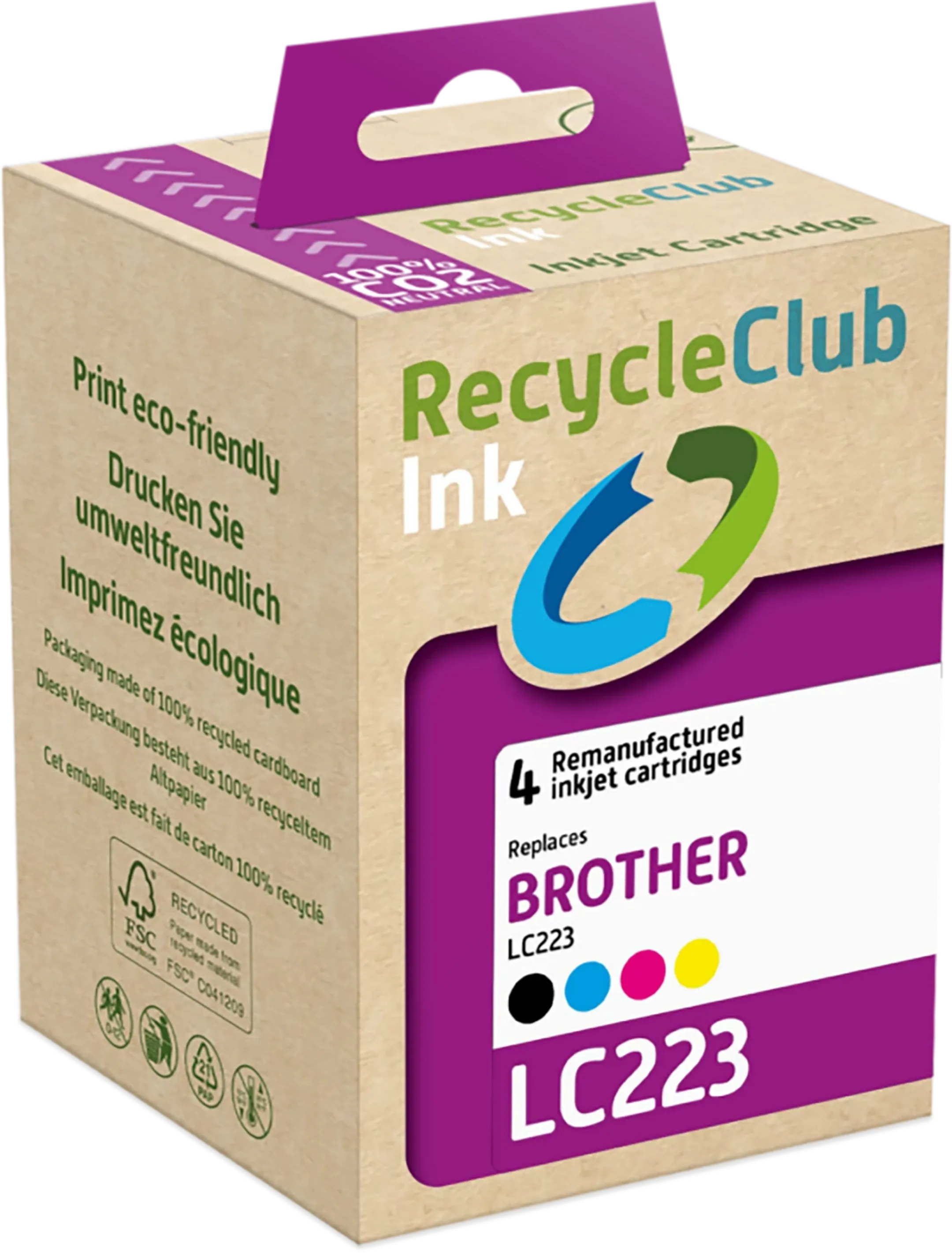 LC223 Multipack - Zwart + 3-kleuren