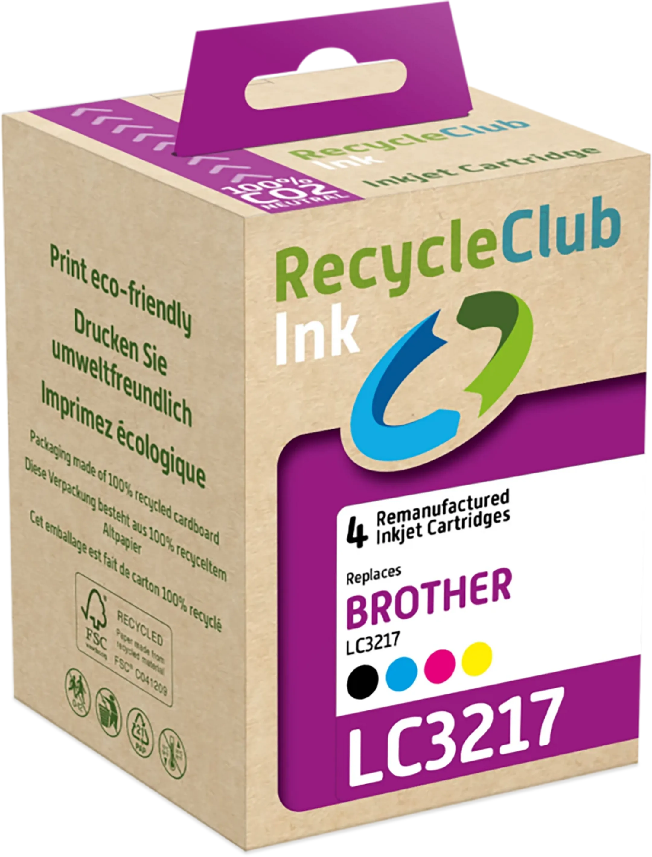 LC3217 Multipack - Zwart + 3-kleuren