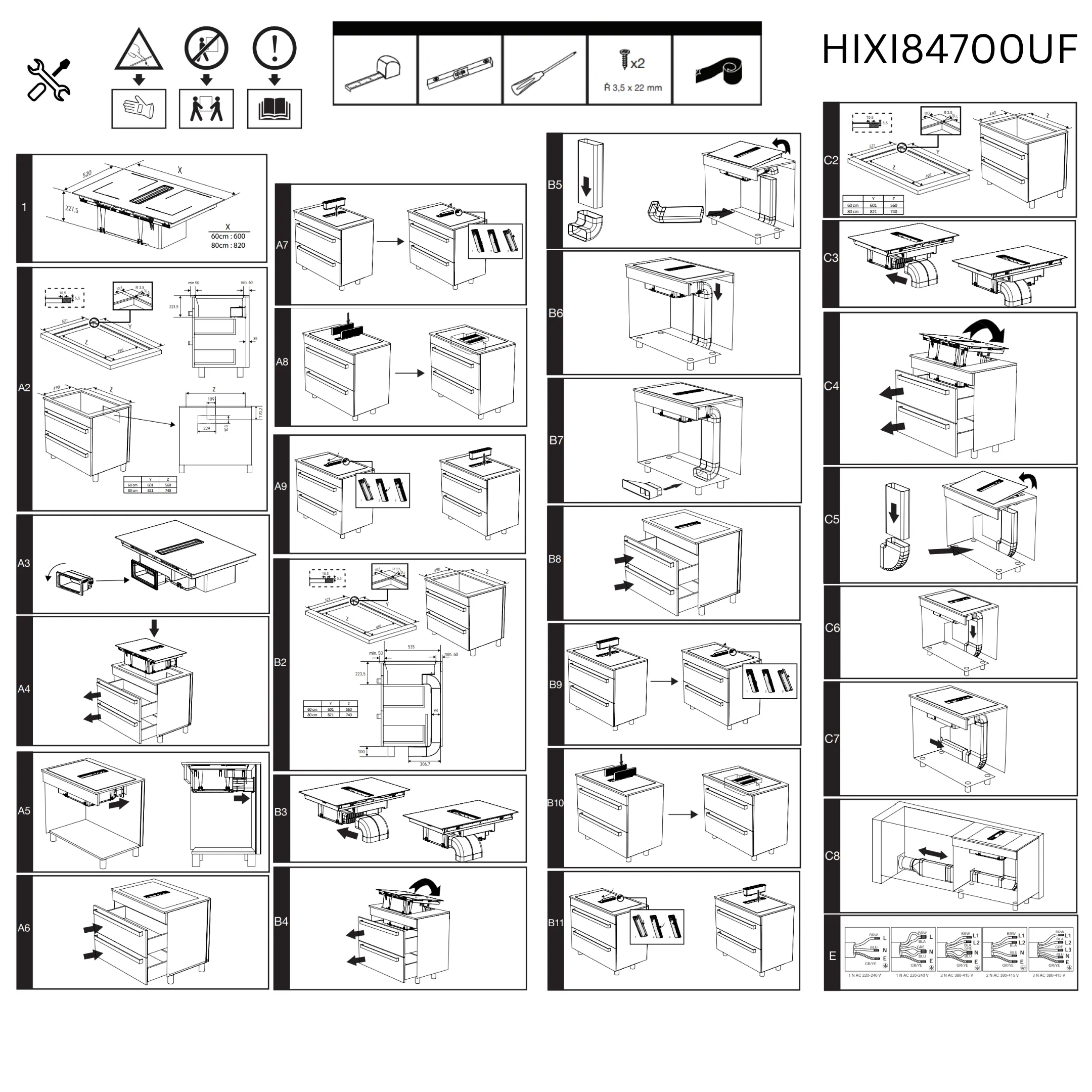 Beko Taque avec hotte intégrée HIXI64700UF image