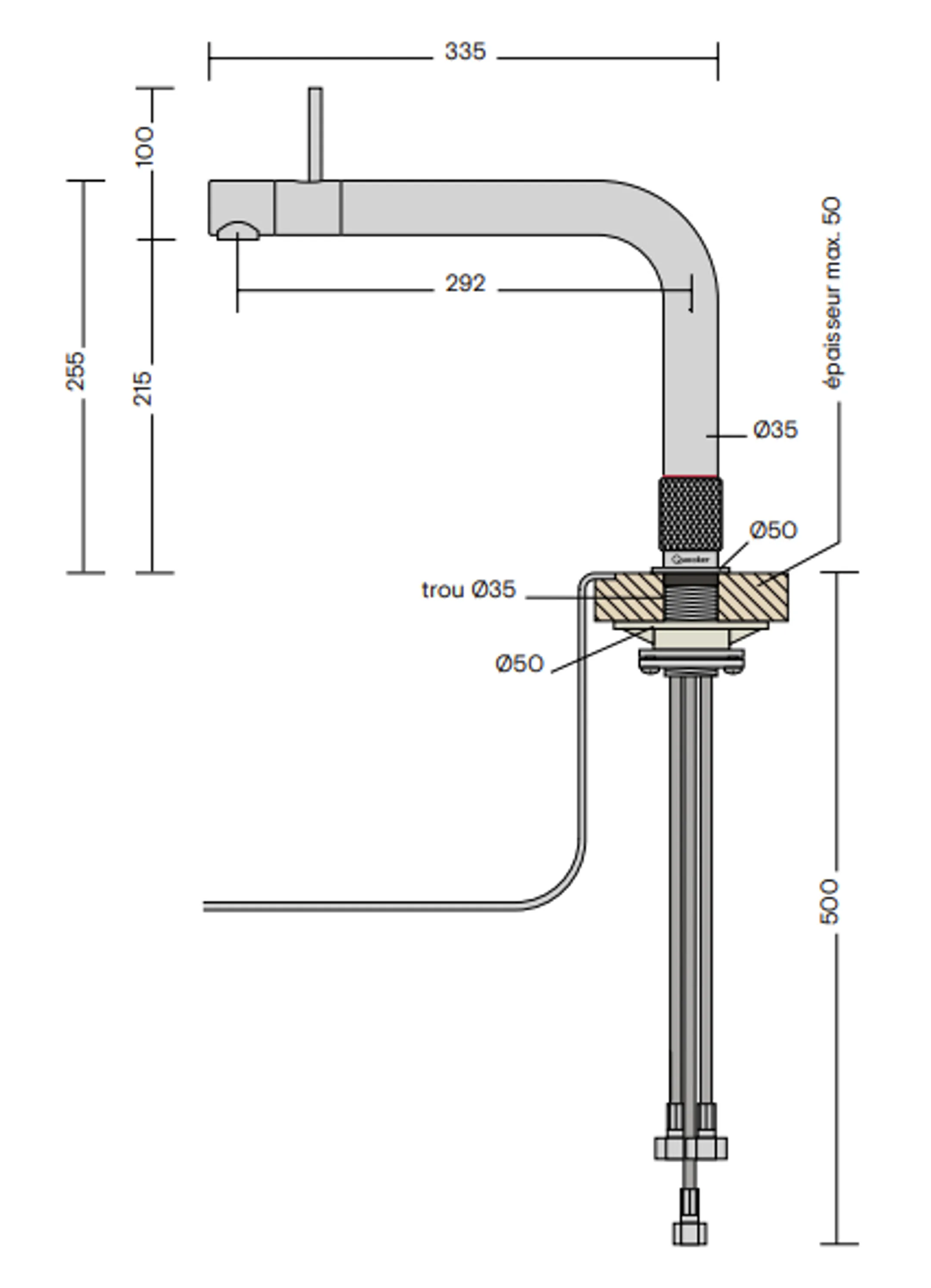 QUOOKER Frond acier inoxydable + CUBE + COMBI+  image
