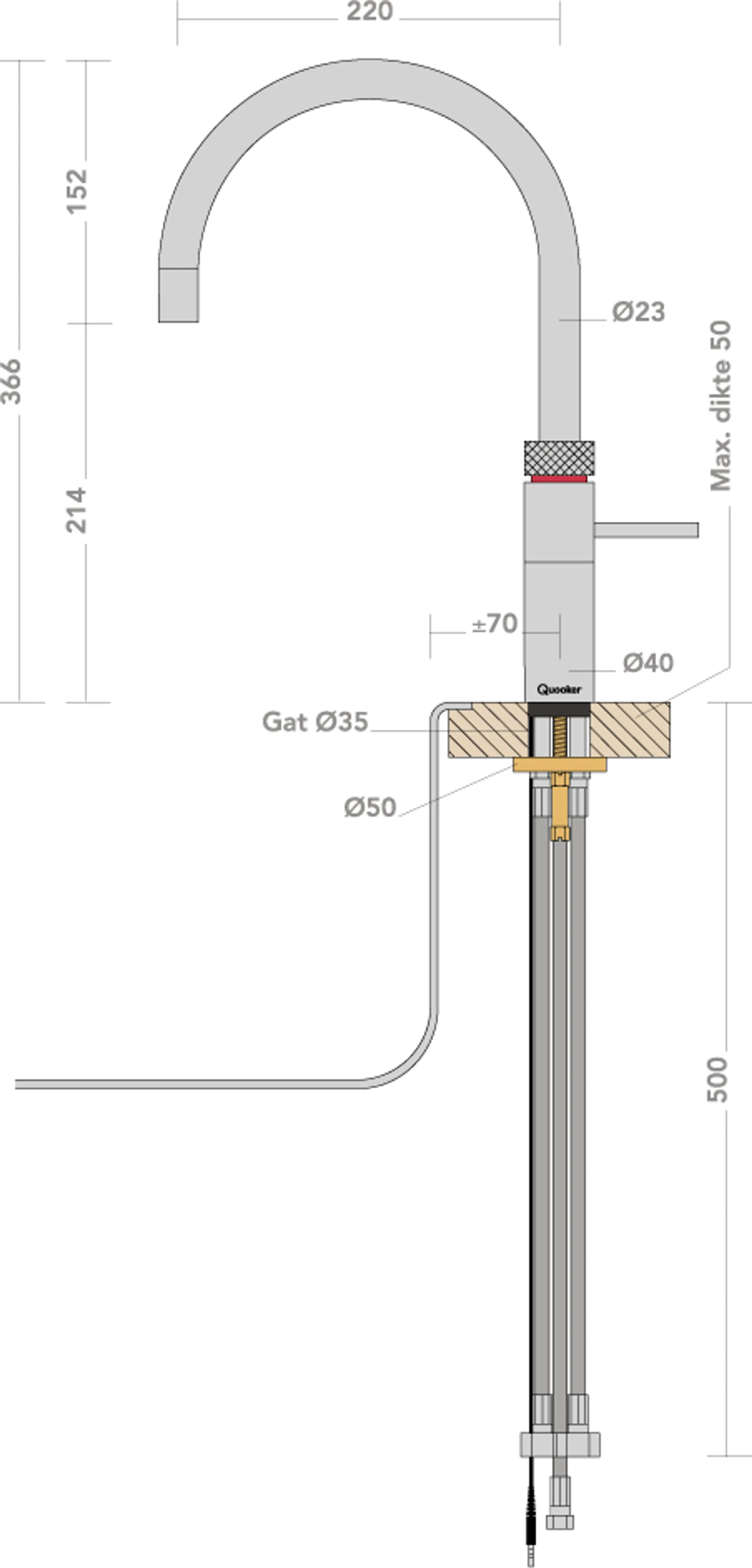 QUOOKER Fusion Round Zwart + PRO3  image