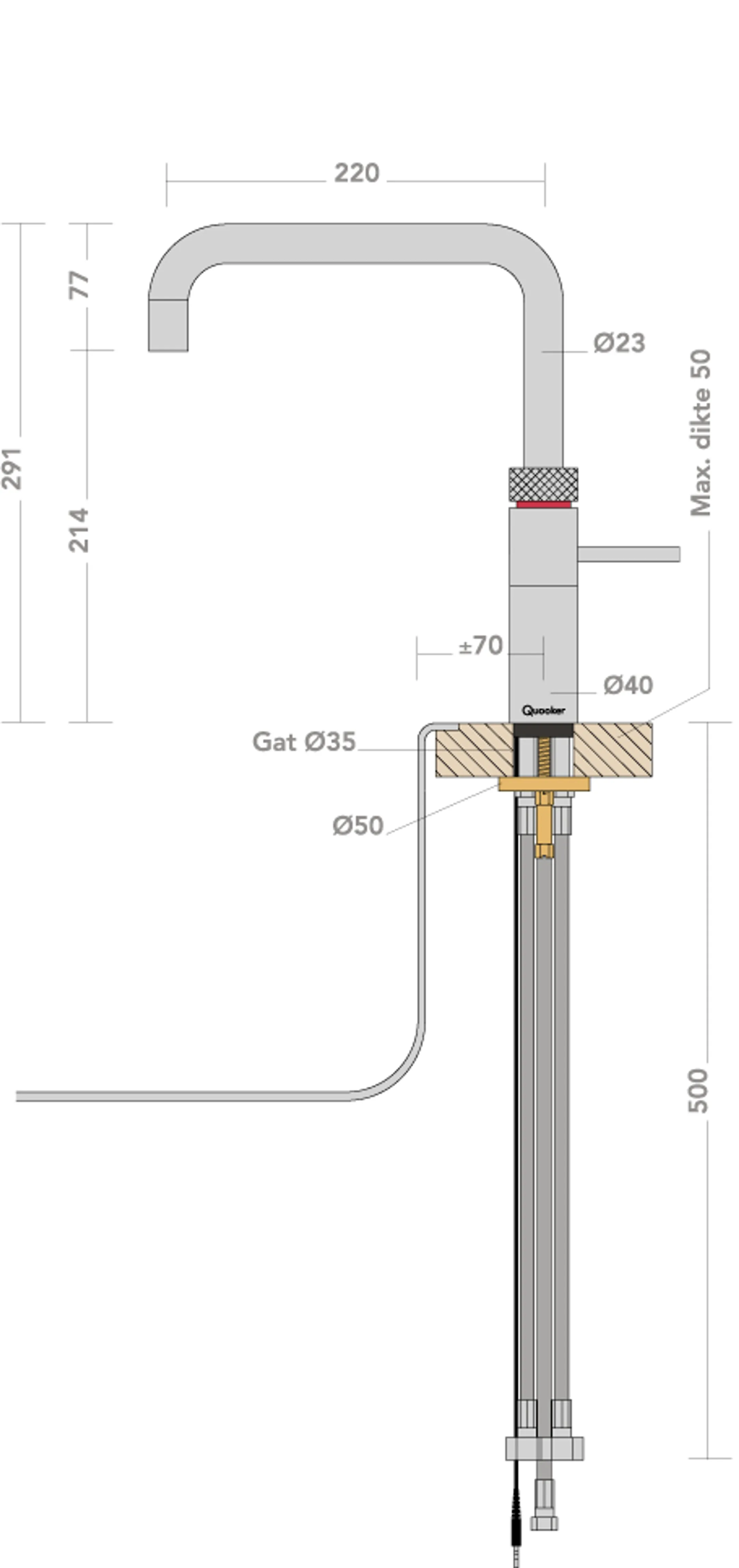 QUOOKER Fusion Square Zwart + COMBI  image