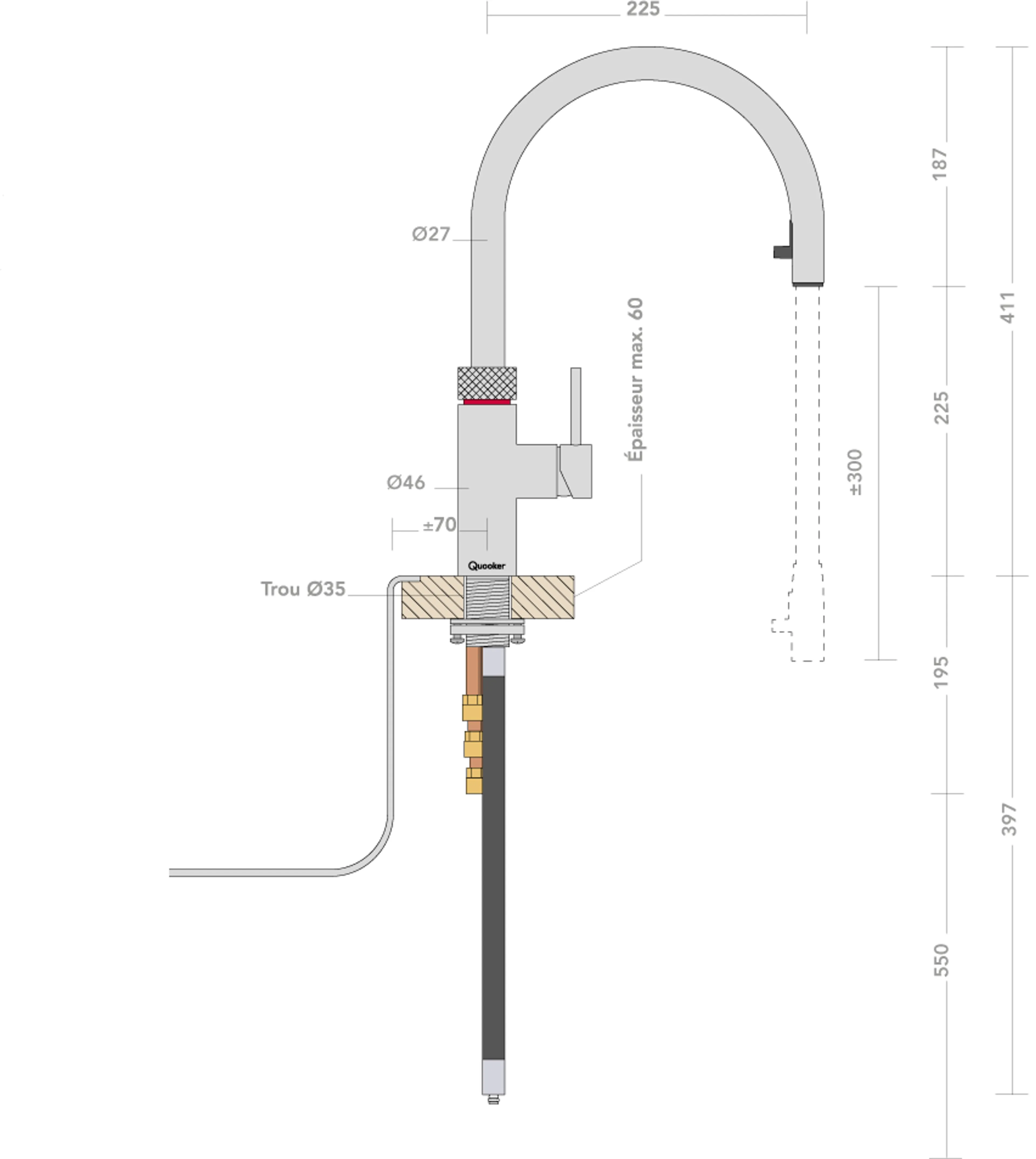 QUOOKER Flex noir + COMBI+  image
