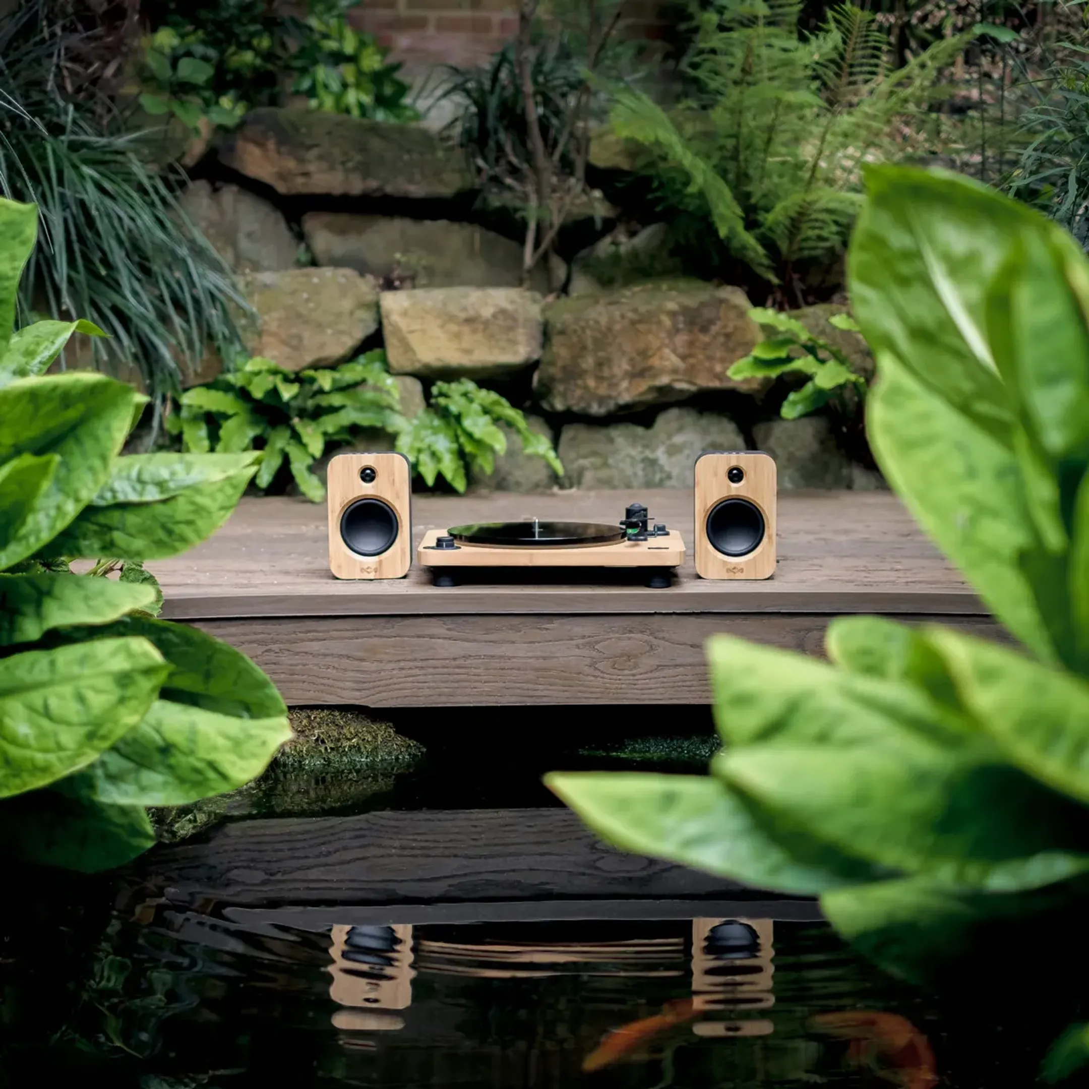 House Of Marley STIR IT UP platenspeler + Get Together Duo - Hout image