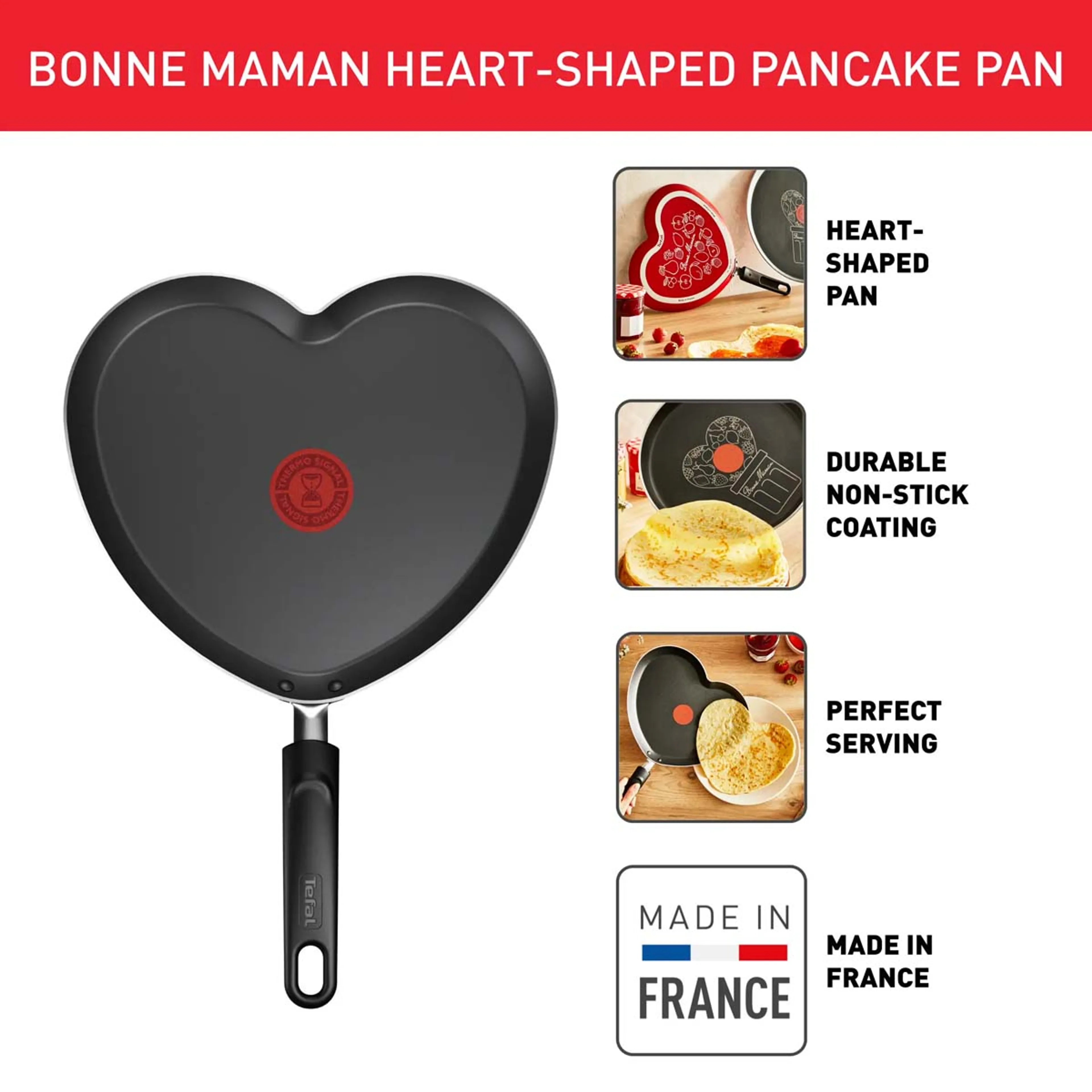 Tefal Poêle à crêpes en forme de cœur image
