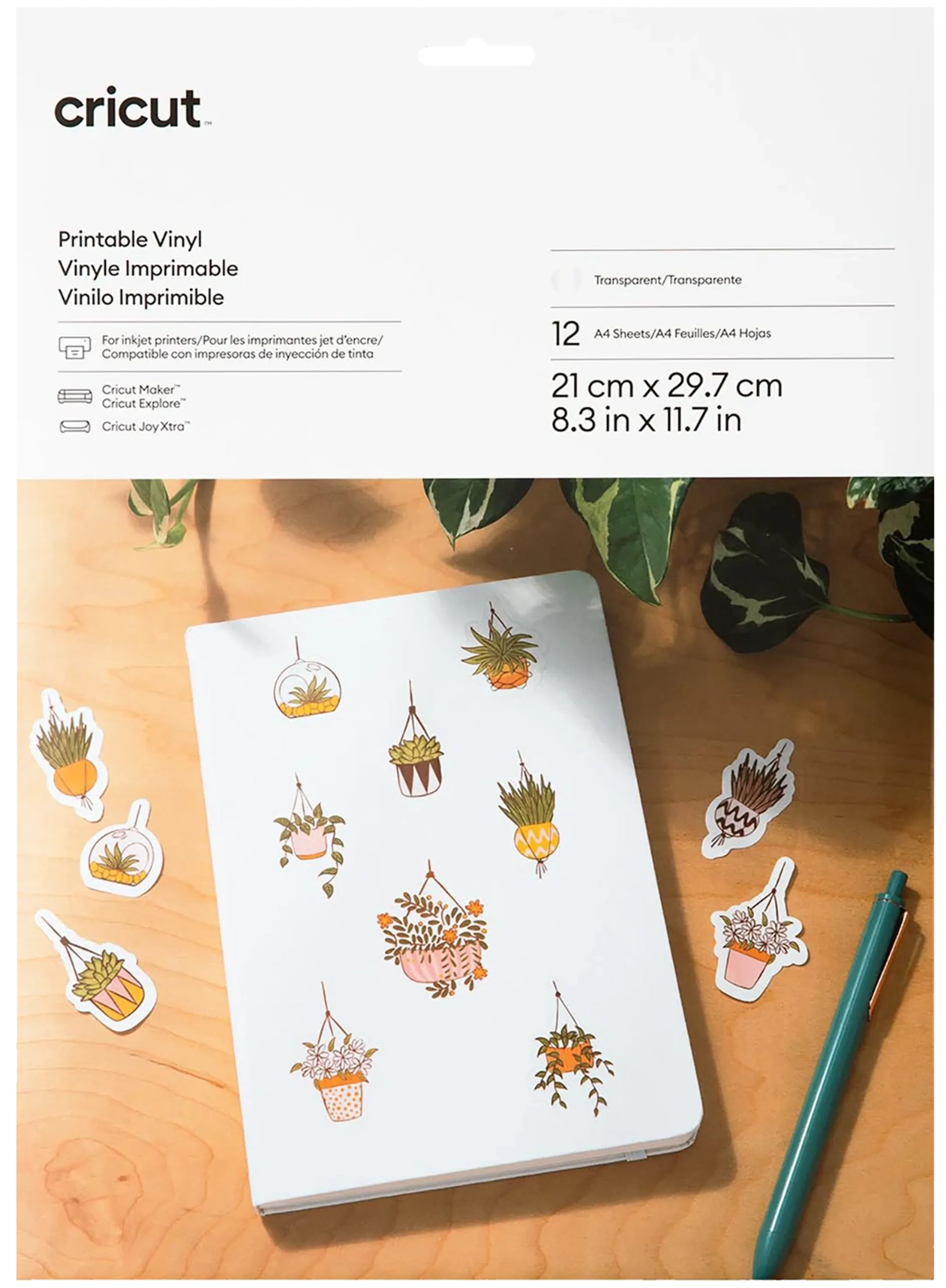 Bundle product Printbaar Vinyl - A4 - Transparant (12 vellen)