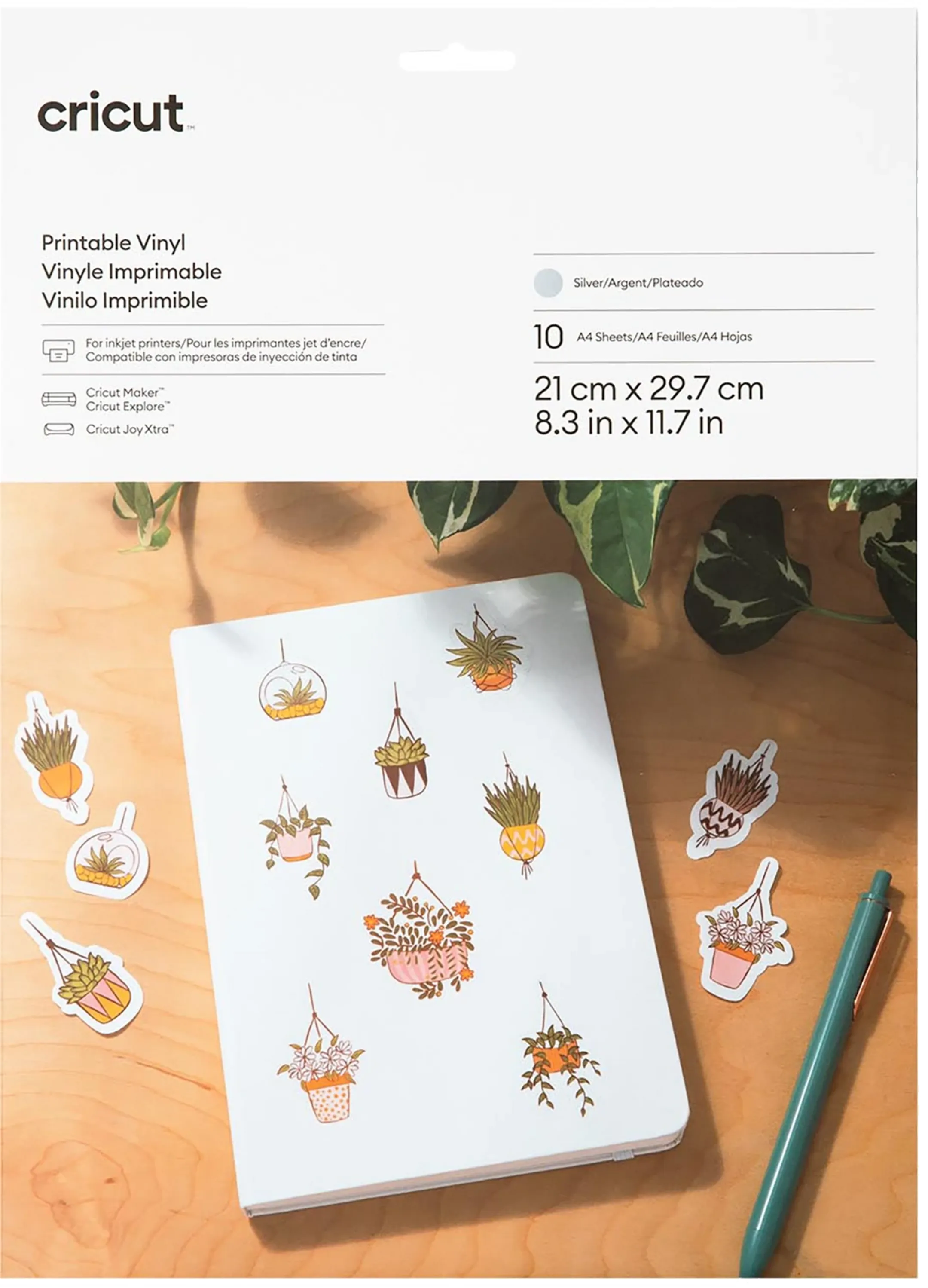 Bundle product Vinyle imprimable - A4 - Argent (10 feuilles)