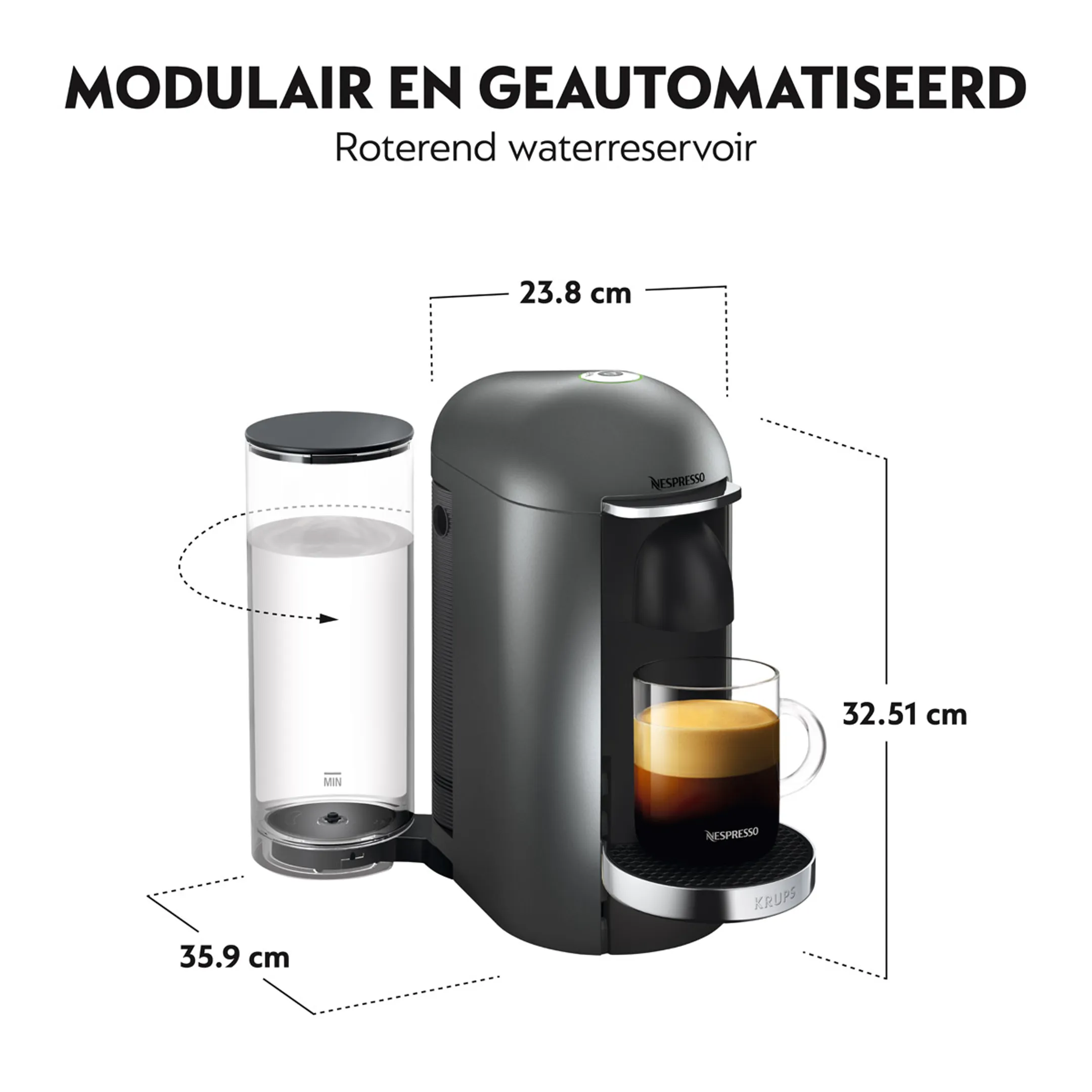 Krups Koffiemachine Nespresso Vertuo Plus Titanium image