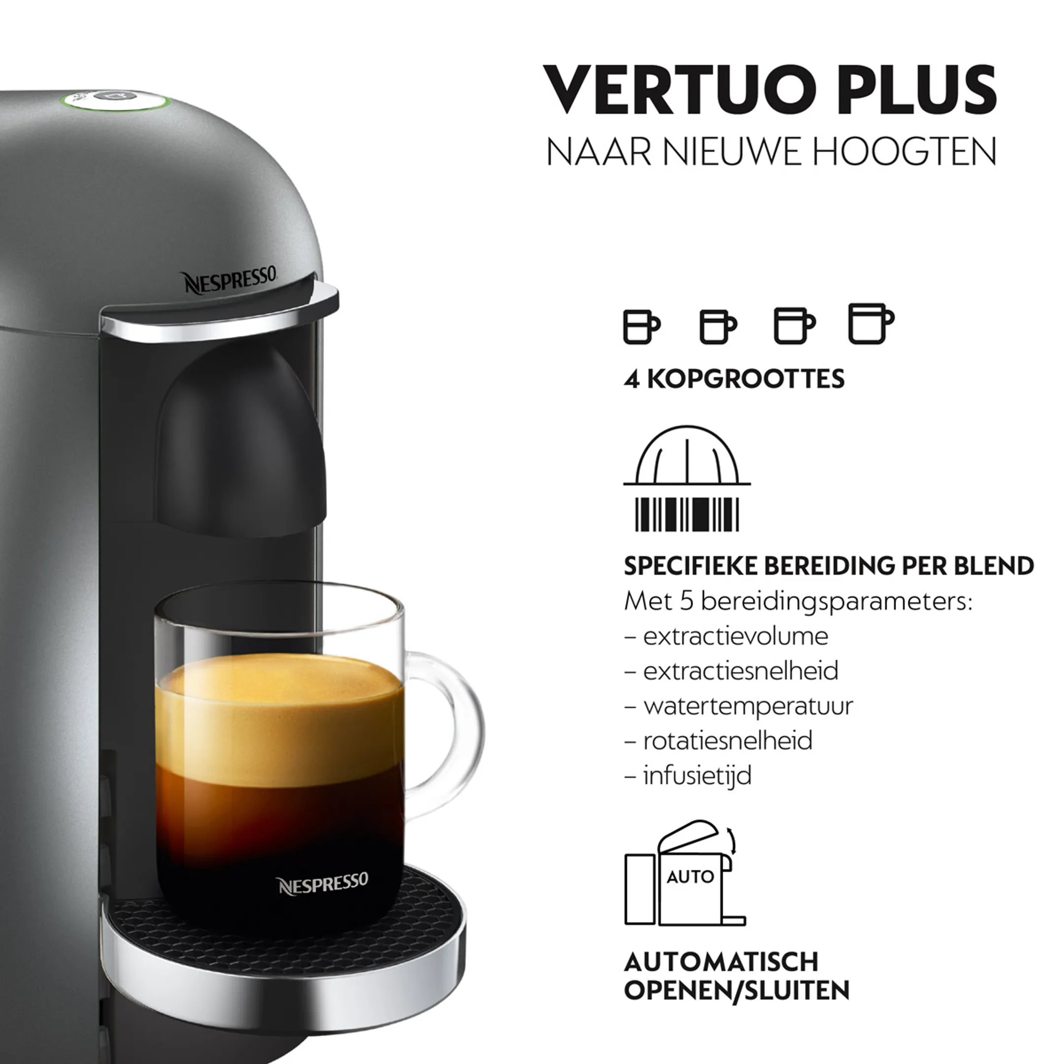 Krups Koffiemachine Nespresso Vertuo Plus Titanium image
