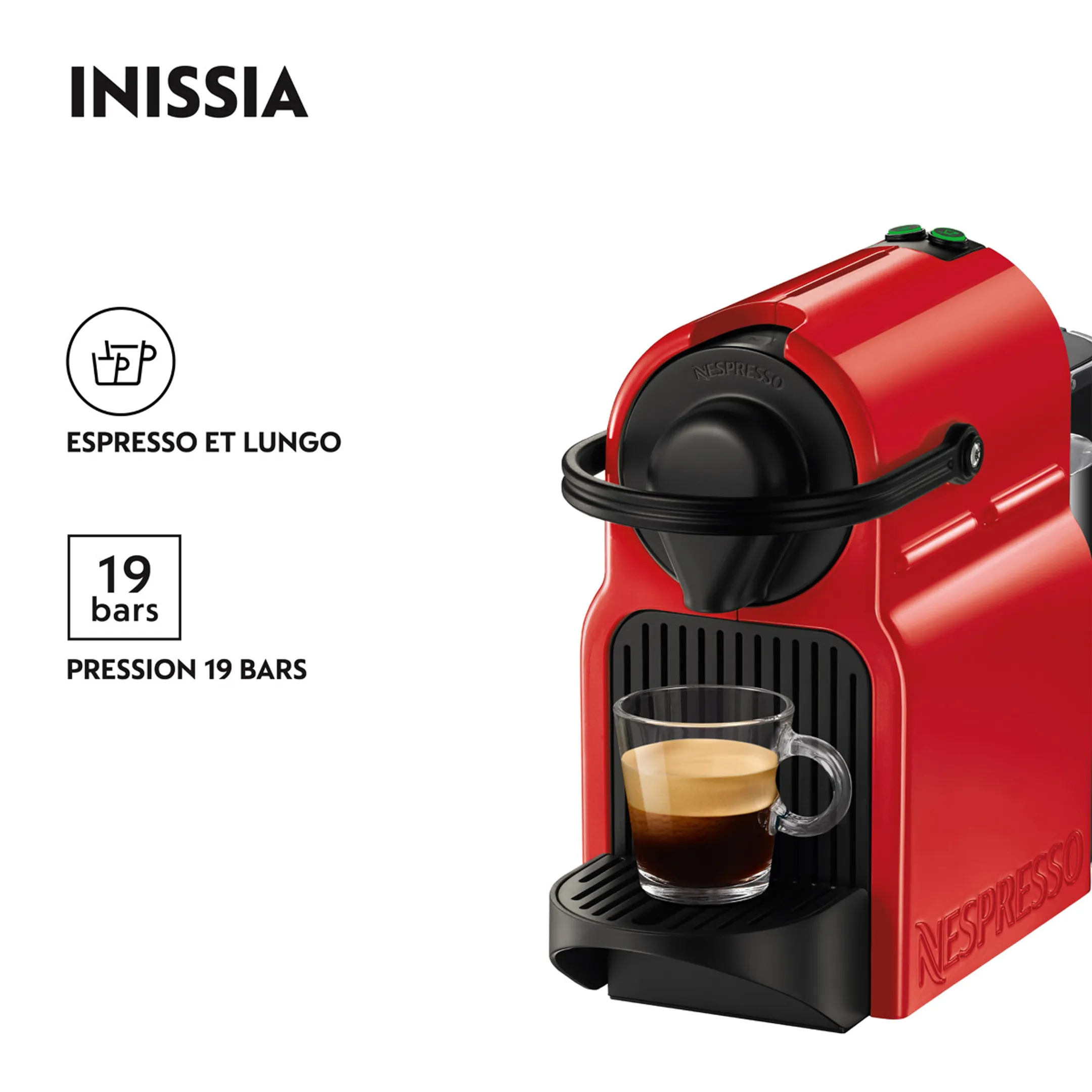 Krups Machine à café Nespresso Inissia Ruby Red image