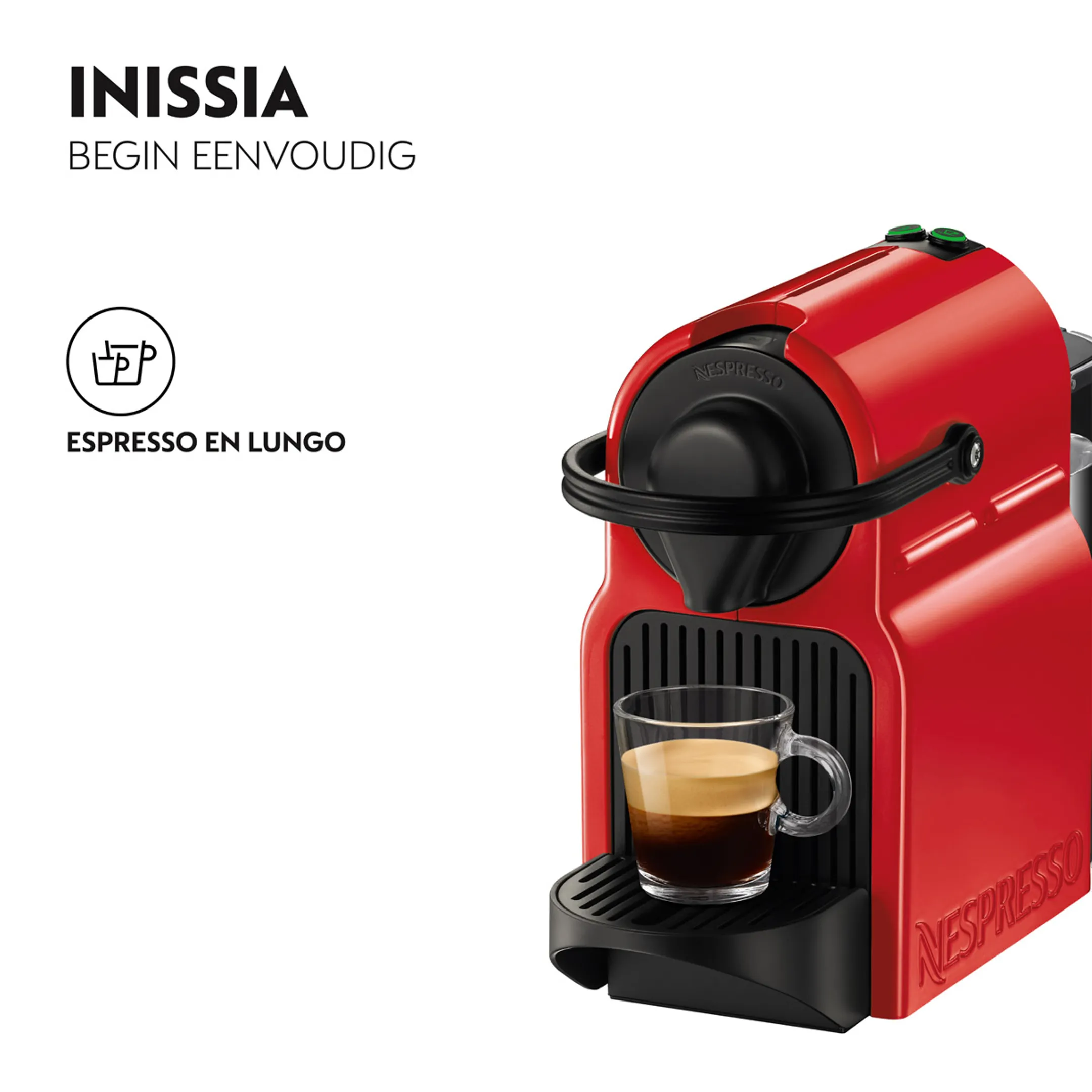 Krups Koffiemachine Nespresso Inissia Ruby Red image