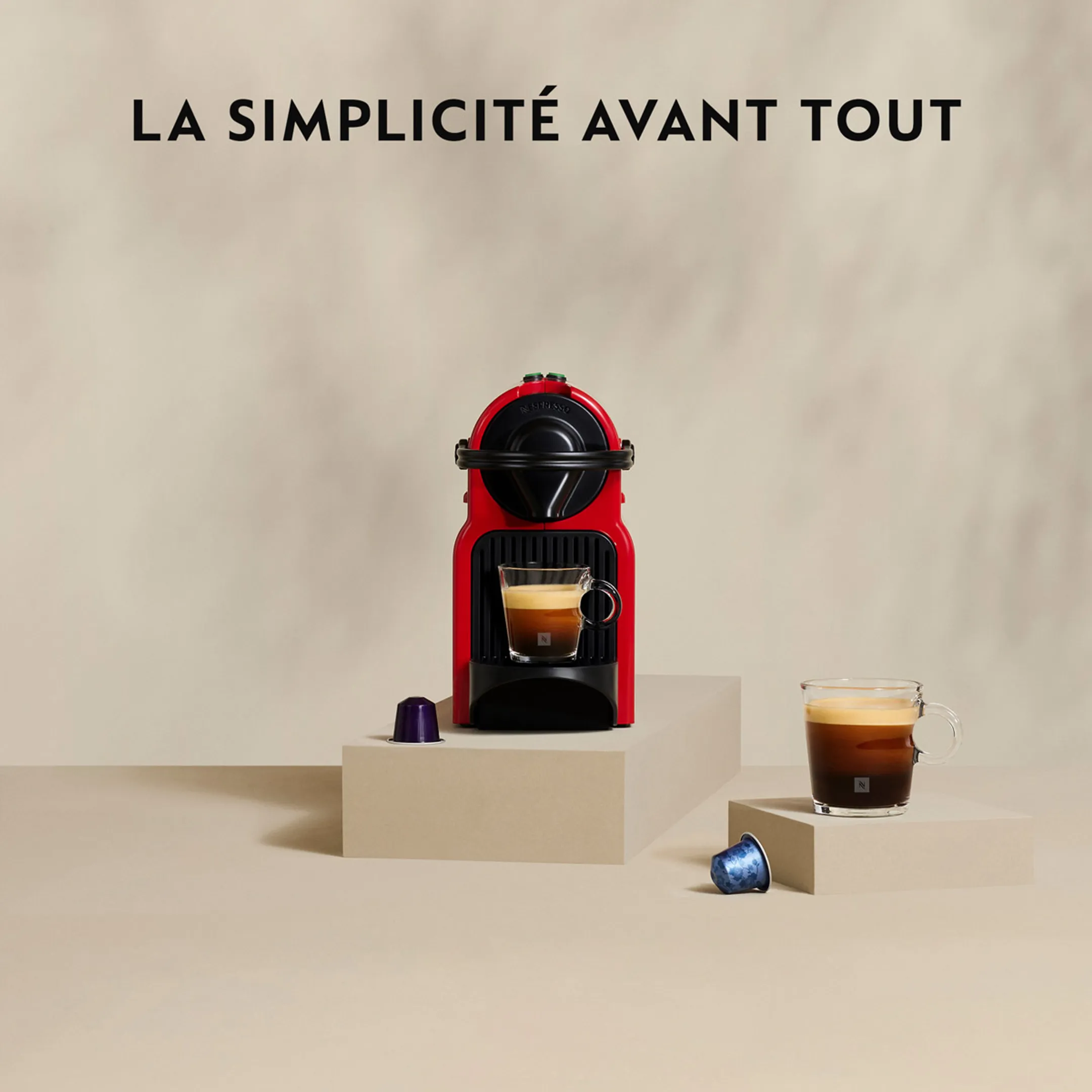 Krups Machine à café Nespresso Inissia Ruby Red image