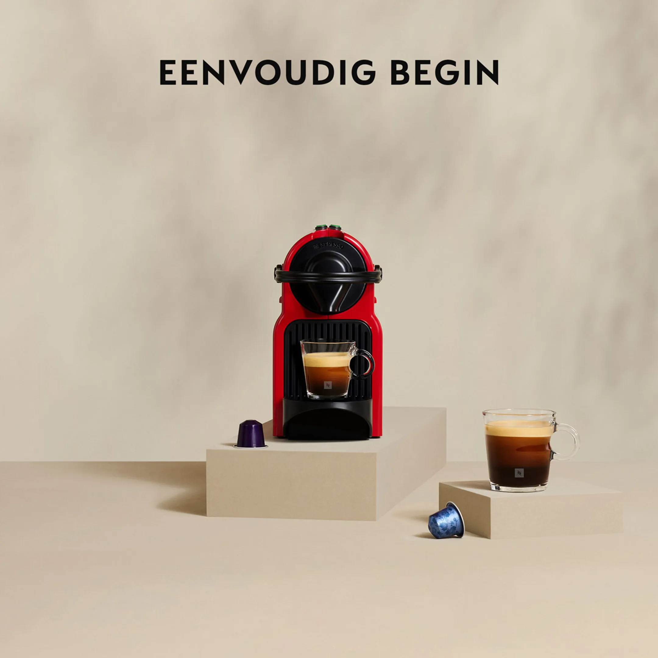 Krups Koffiemachine Nespresso Inissia Ruby Red image