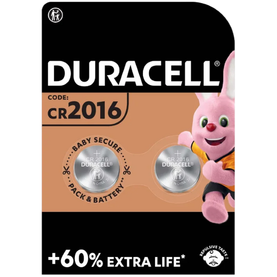CR2016 lithium knoopcelbatterijen - 2 stuks