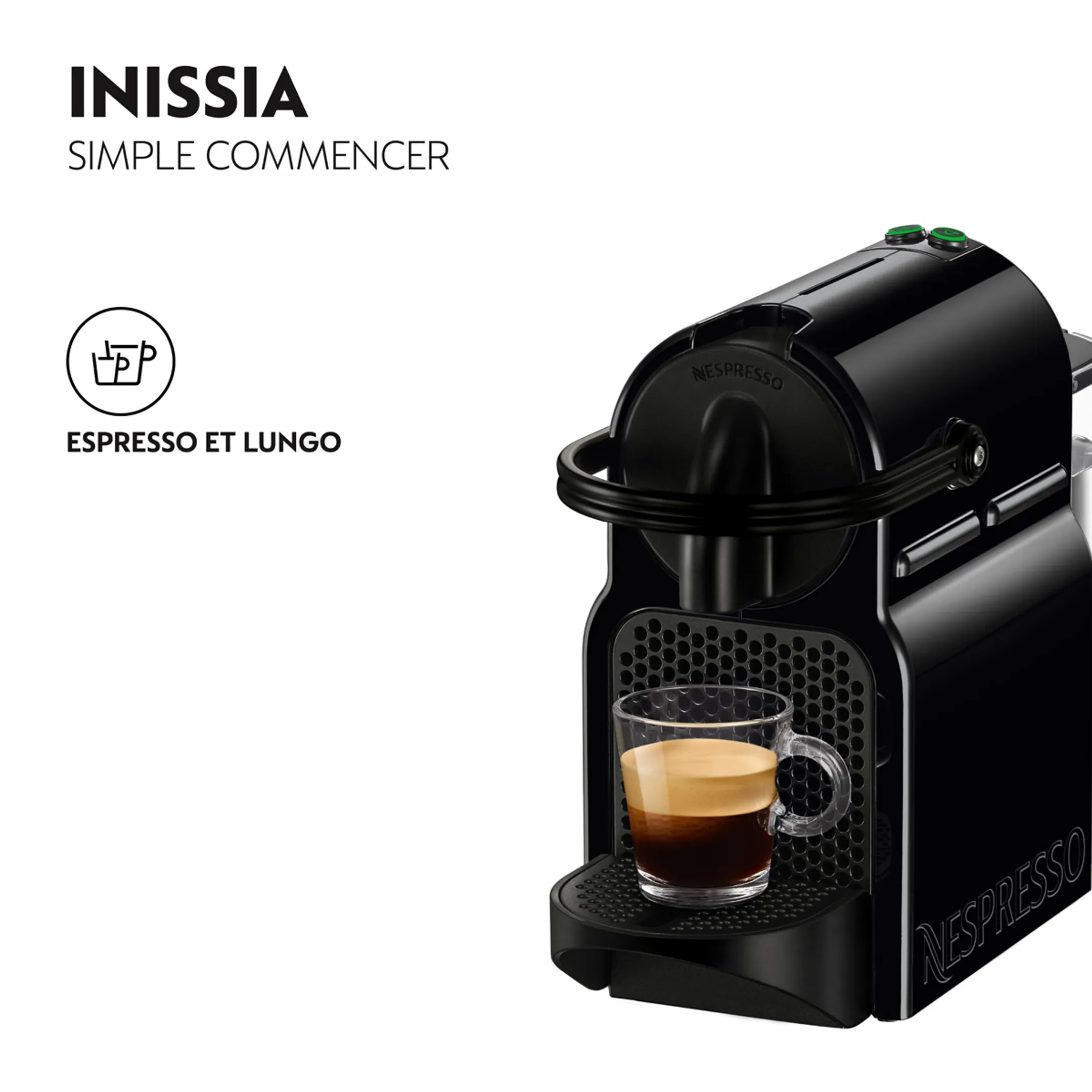 Machine à café Nespresso Inissia 11350B, Black