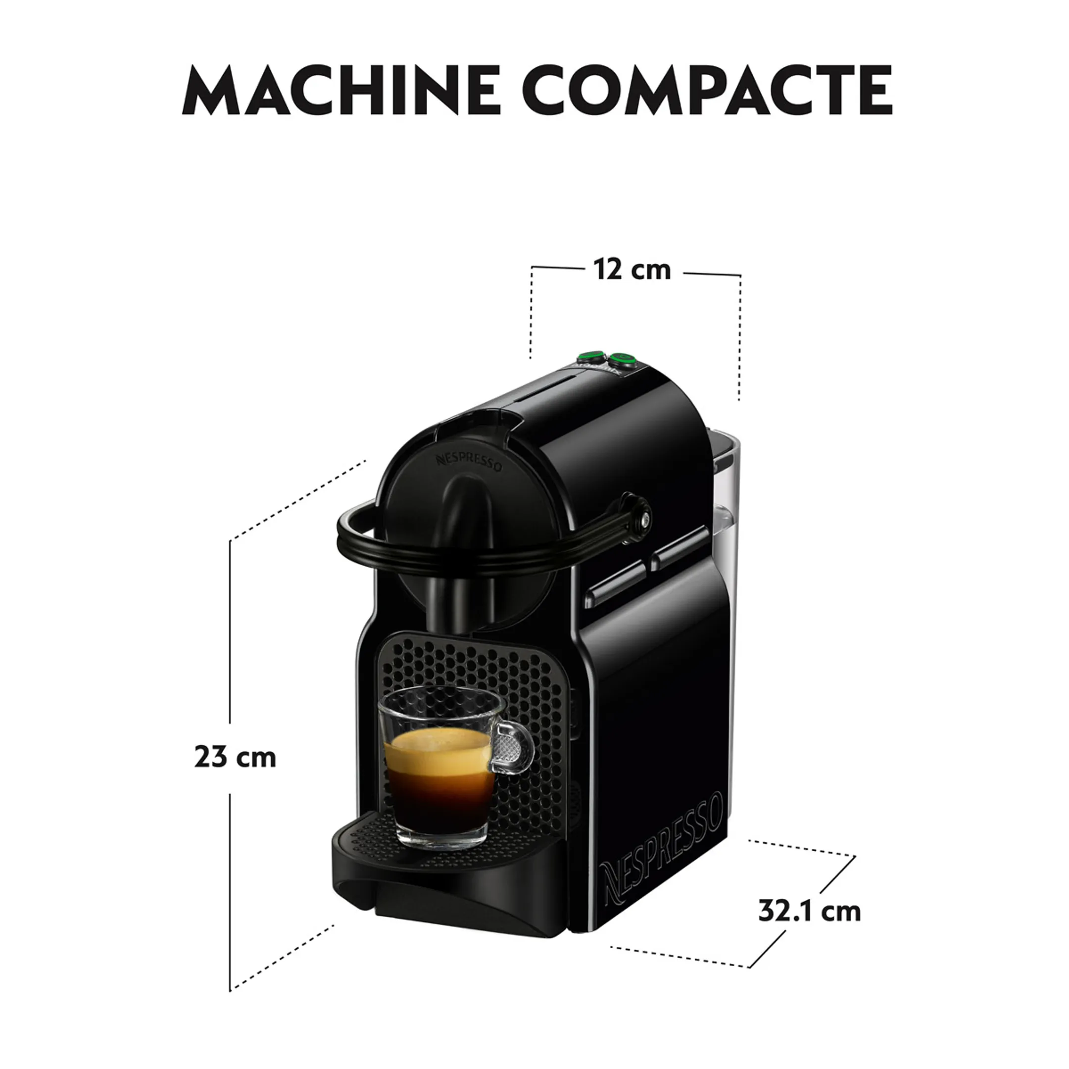 Machine à café Nespresso Inissia 11350B, Black
