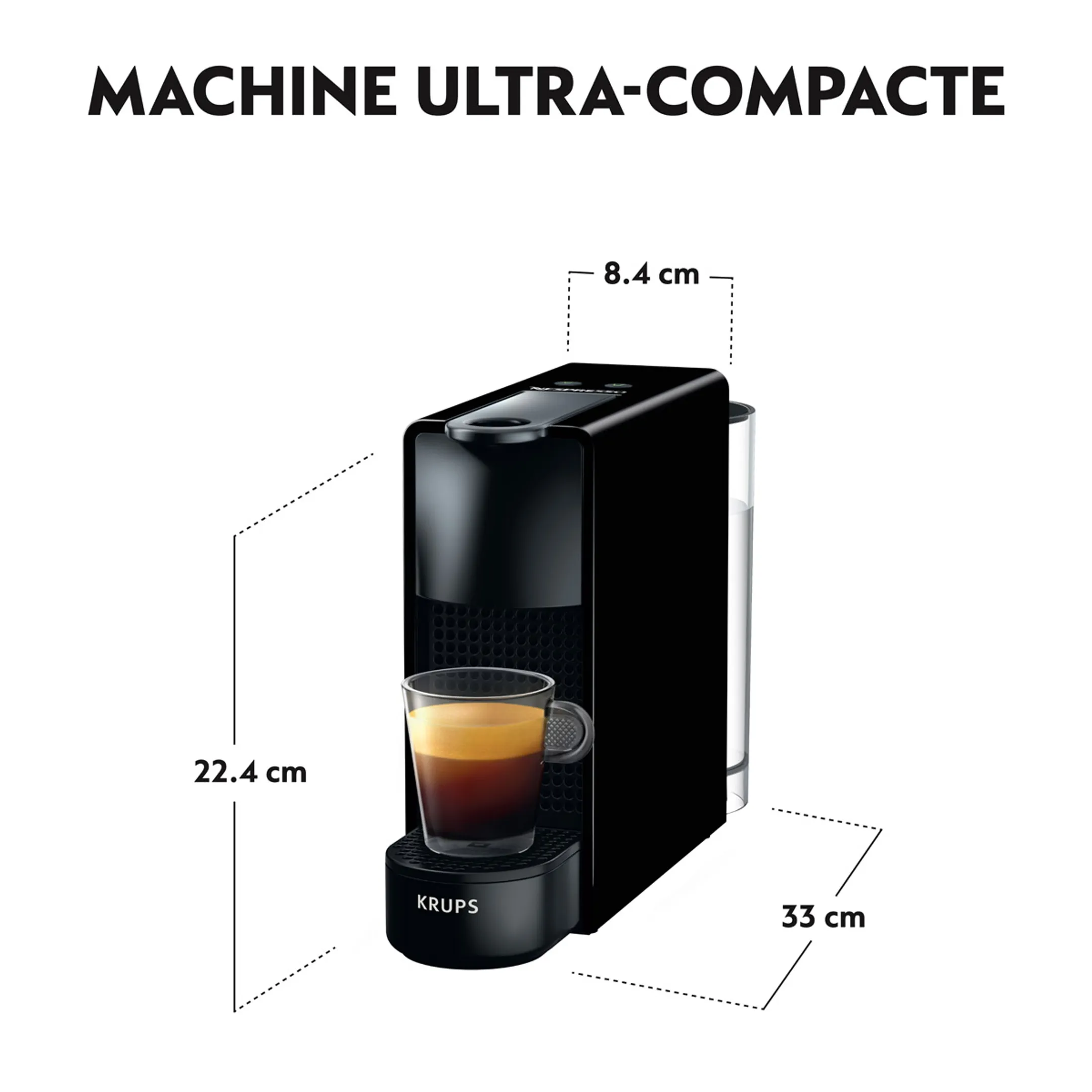 Krups Machine à café Nespresso Essenza Mini XN110810, Piano Black image