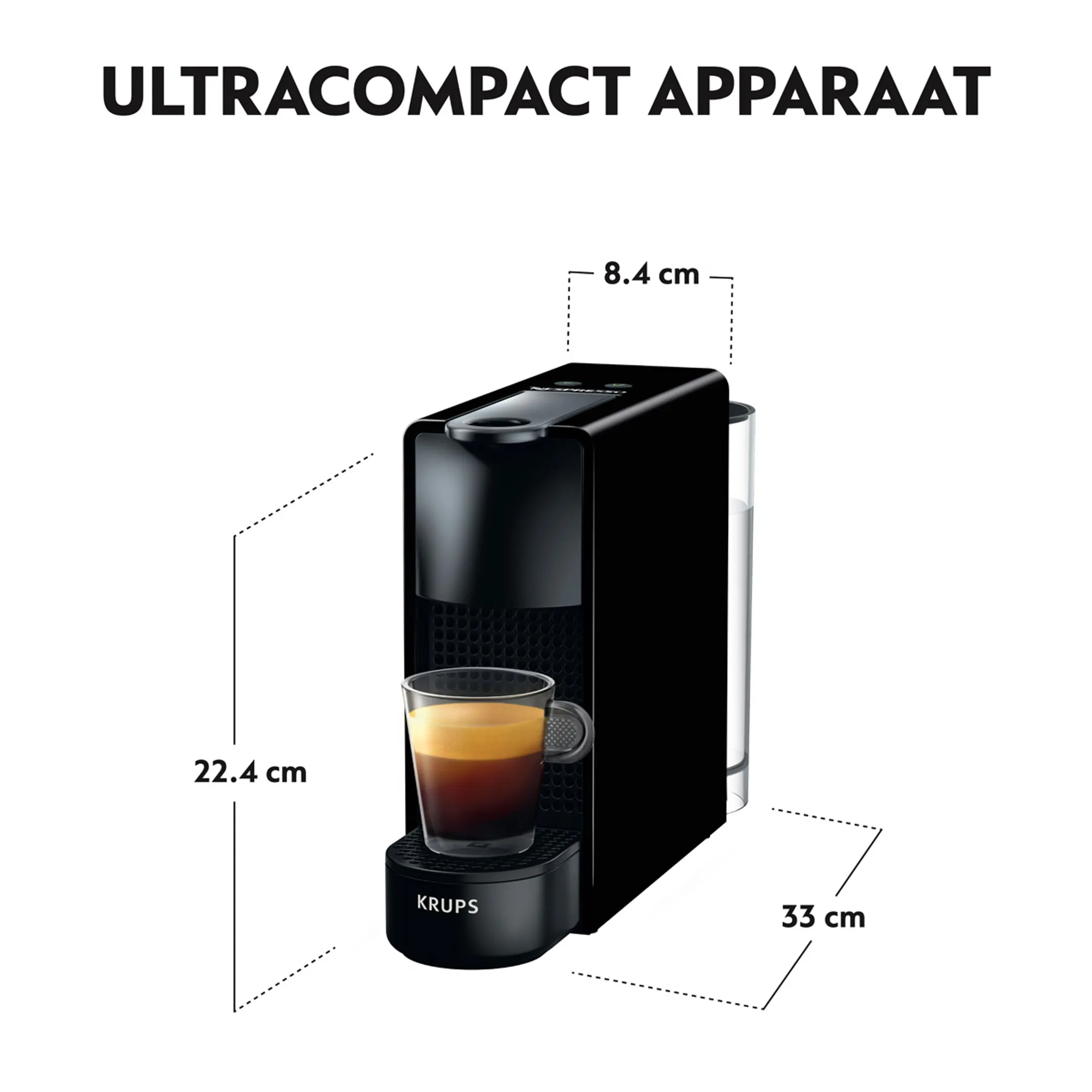 Krups Koffiemachine Nespresso Essenza Mini XN110810, Piano Black image
