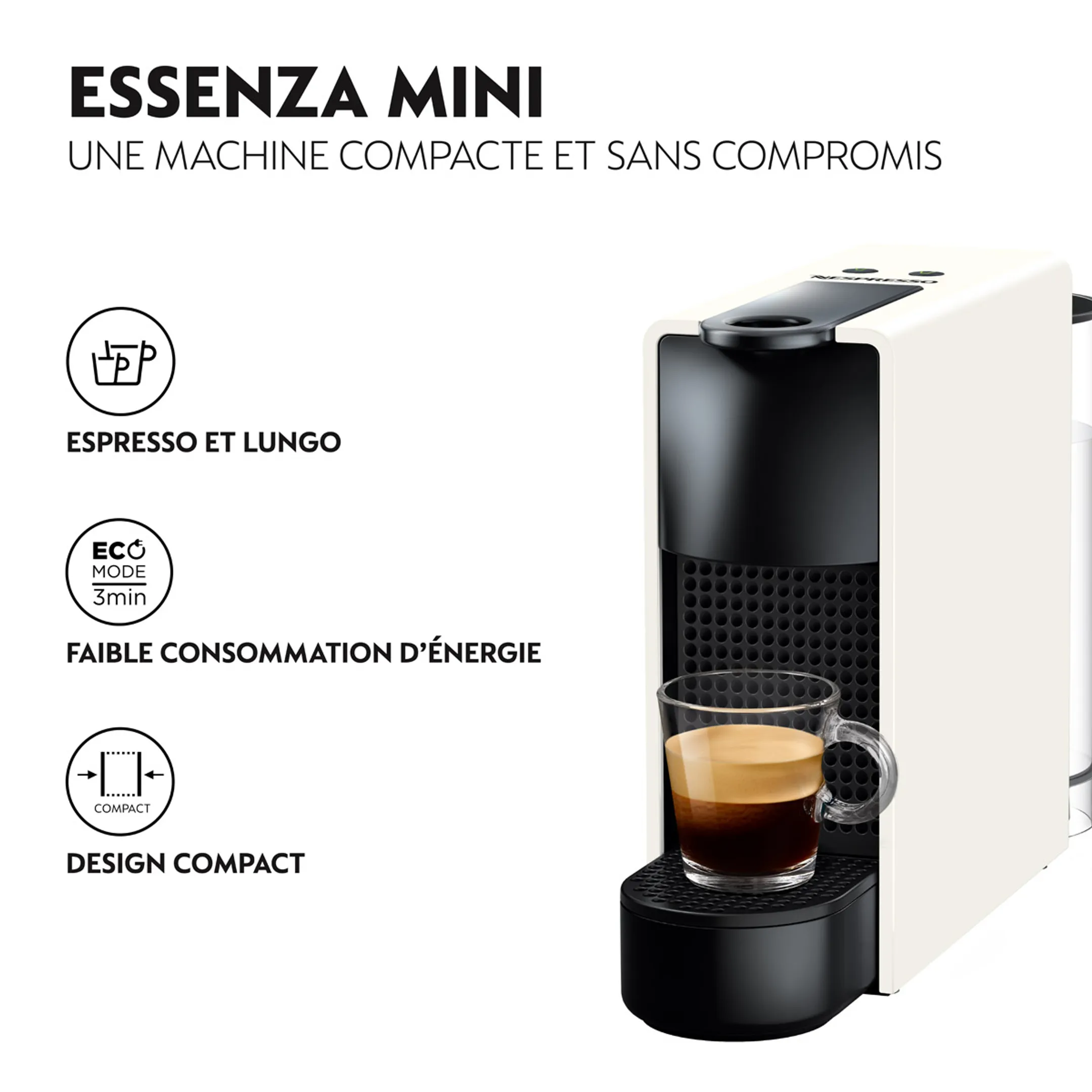 Krups Nespresso Essenza Mini XN110110, Pure White image