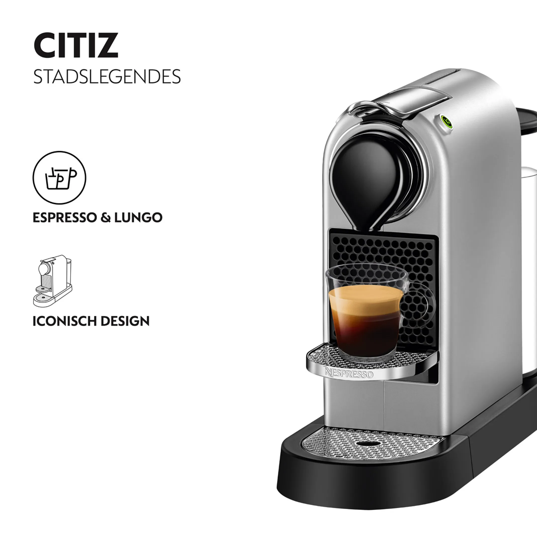 Krups Koffiemachine Nespresso CitiZ YY4157FD, Silver image