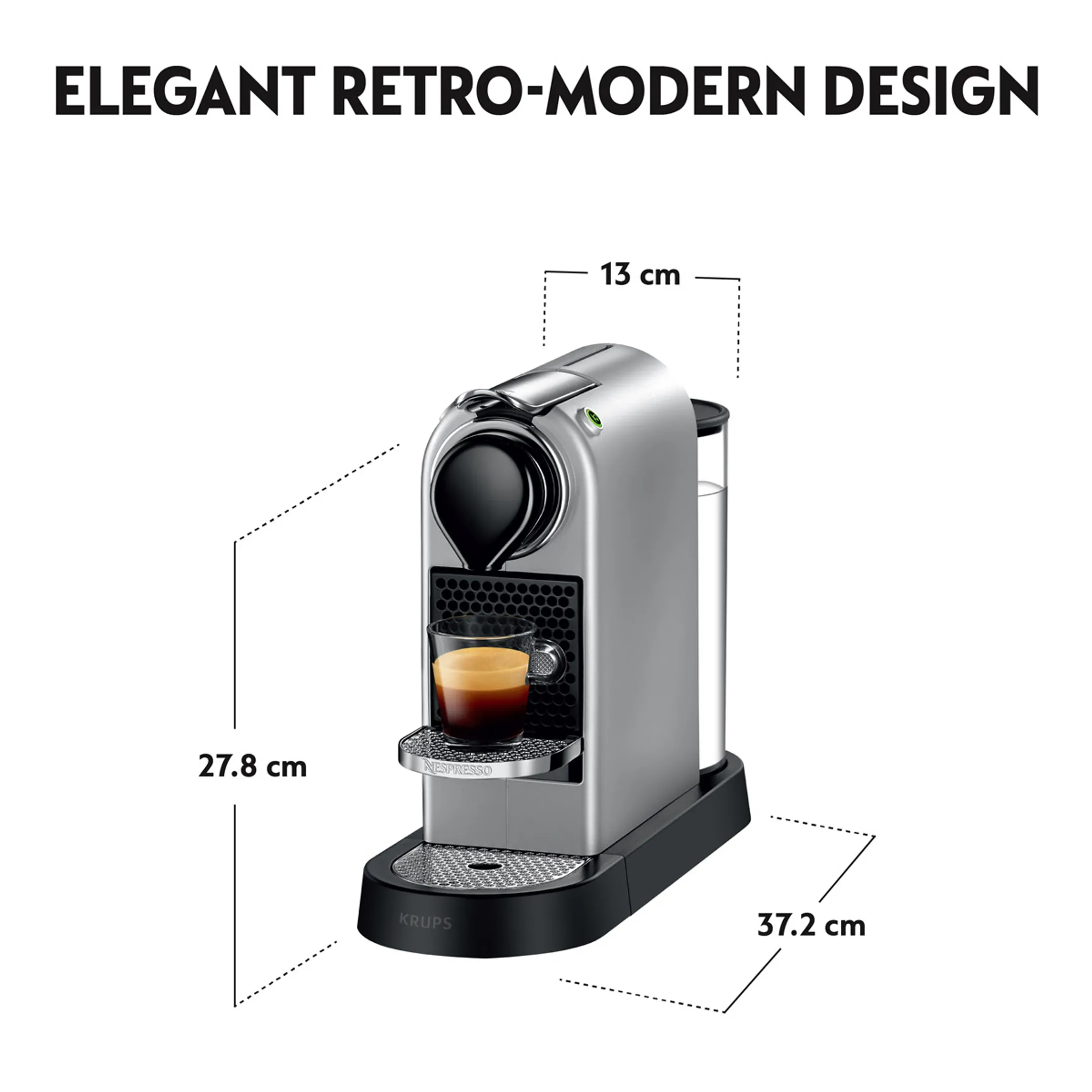 Krups Koffiemachine Nespresso CitiZ YY4157FD, Silver image