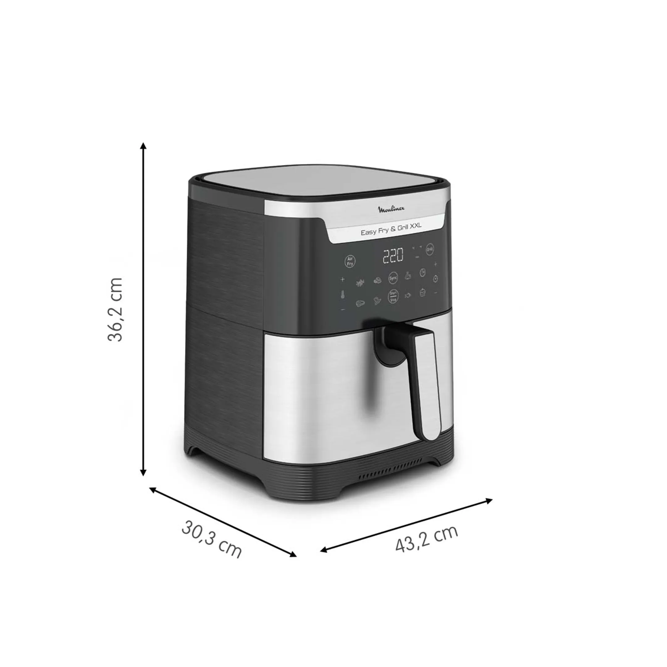 Moulinex Airfryer Easy Fry & Grill XXL Inox EZ801D10 image