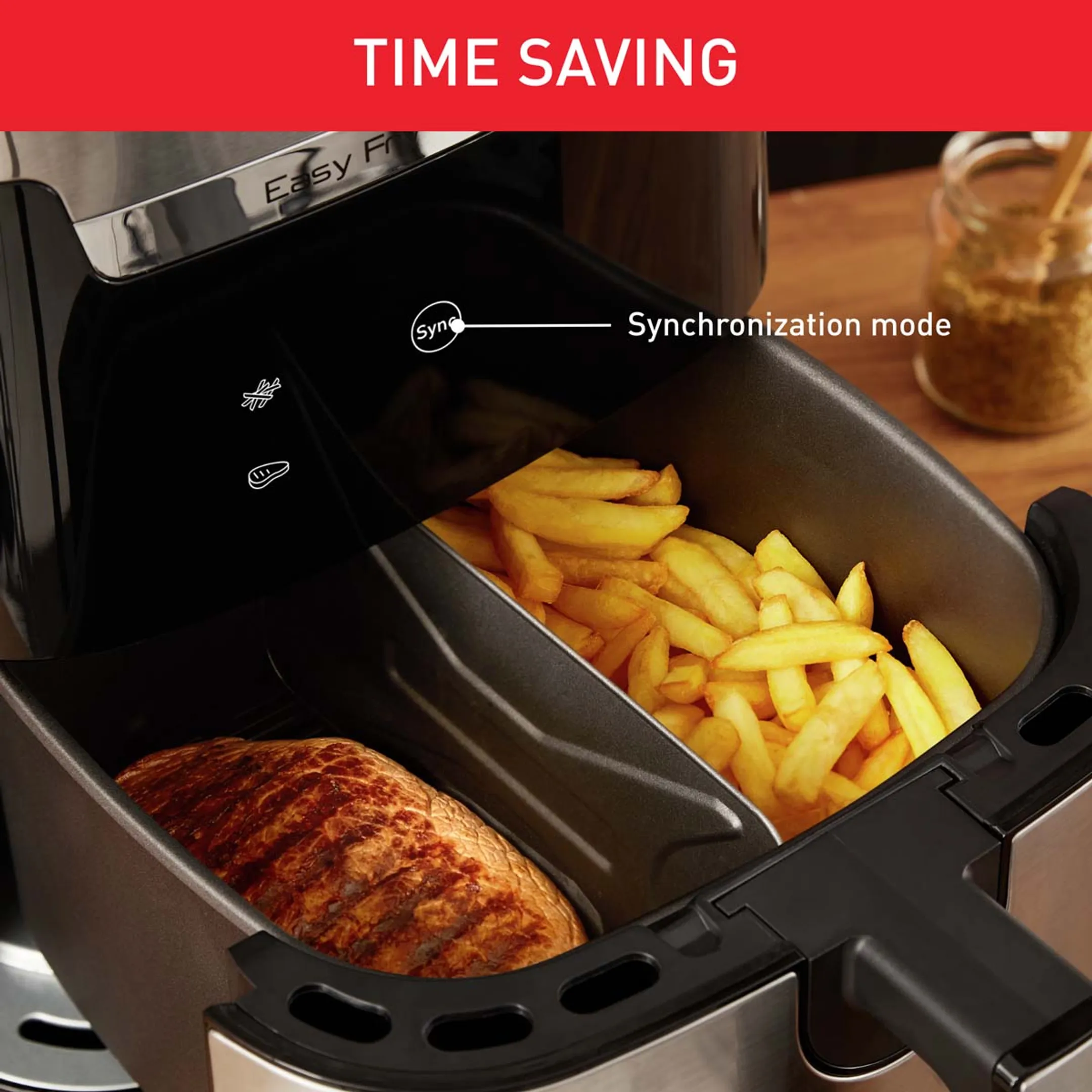 Moulinex Airfryer Easy Fry & Grill XXL Inox EZ801D10 image