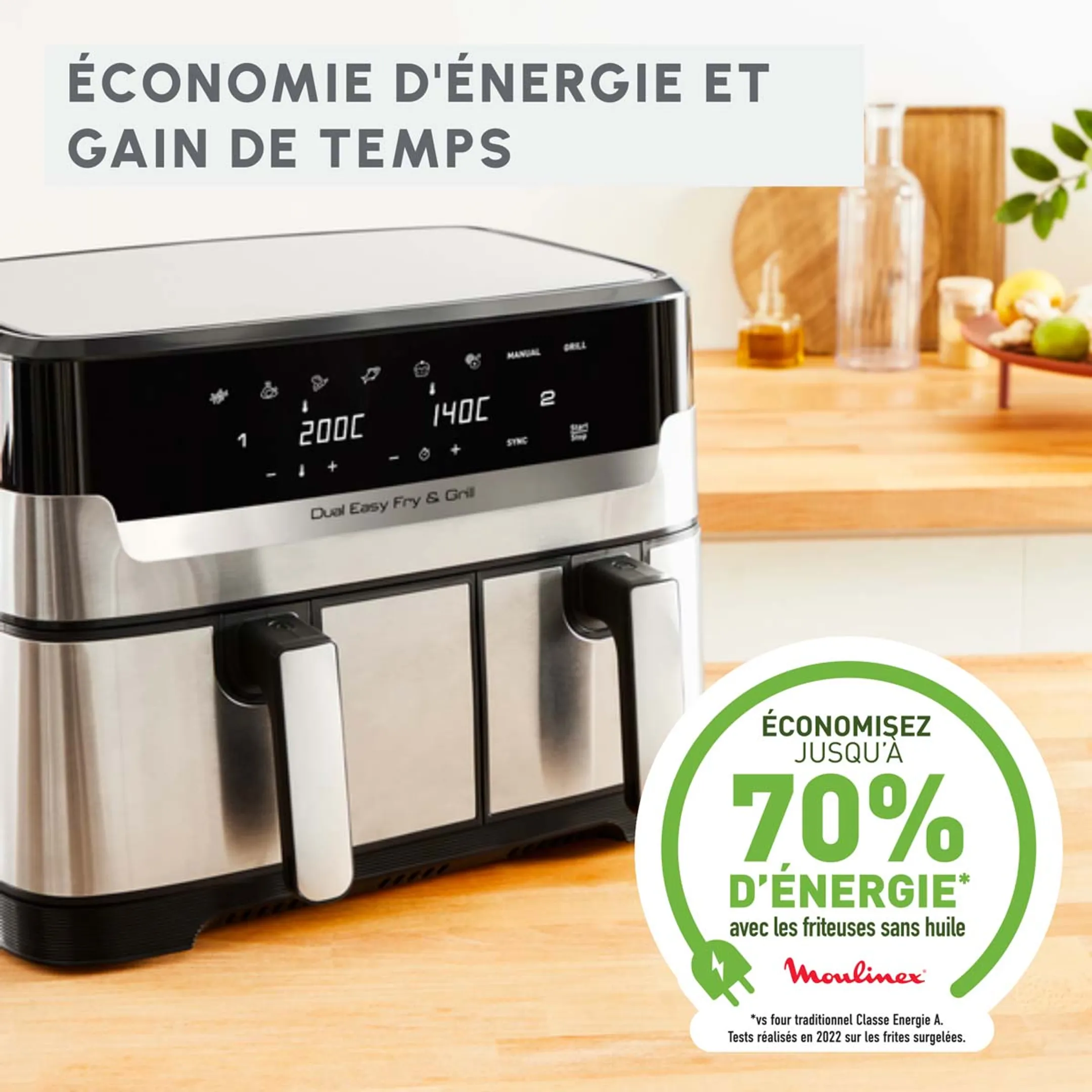 Moulinex Dual Easy Fry & Grill EZ905D20 image