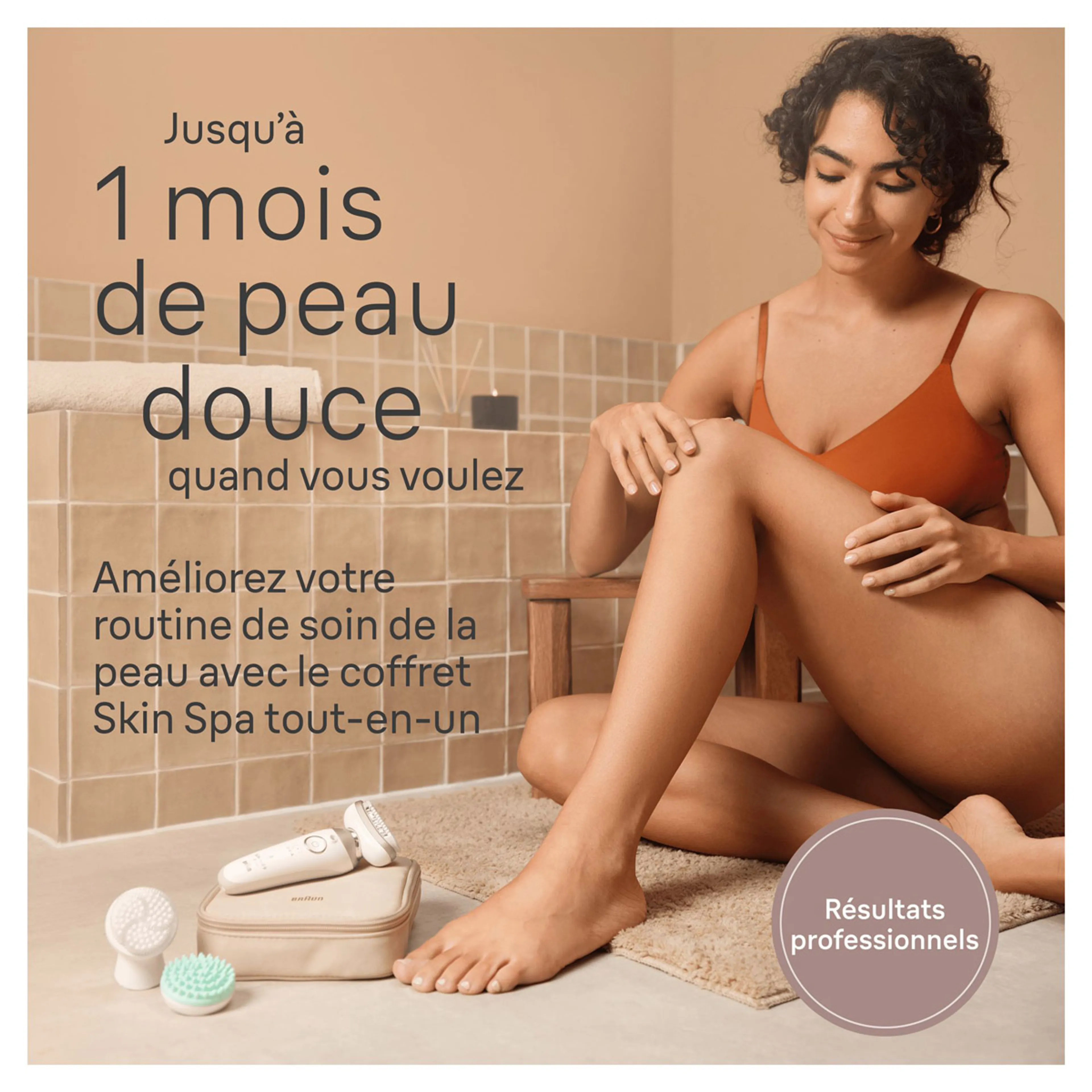 Braun Braun Silk-épil 9 Flex SkinSpa, Épilateur Pour Une Épilation Facile, 9-481 3D, Blanc/Doré image