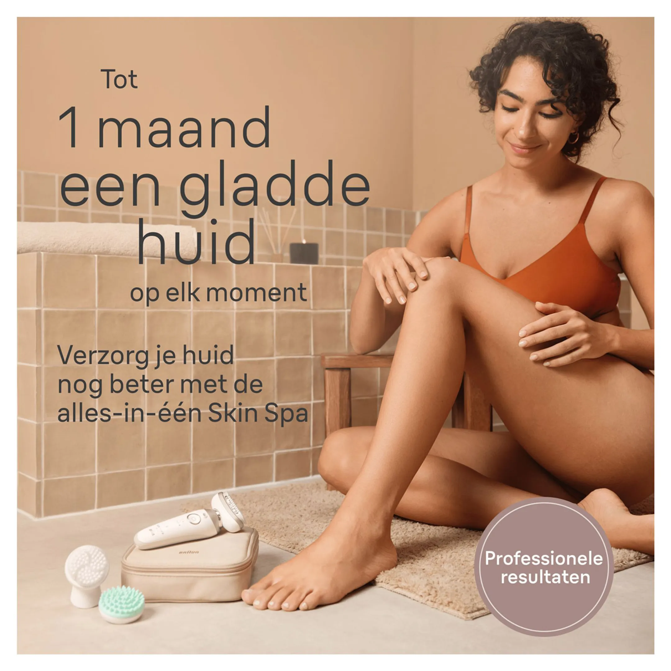 Braun Silk·épil 9 Flex SkinSpa, Epilator Voor Eenvoudig Ontharen, 9-481 3D, Wit/goud image