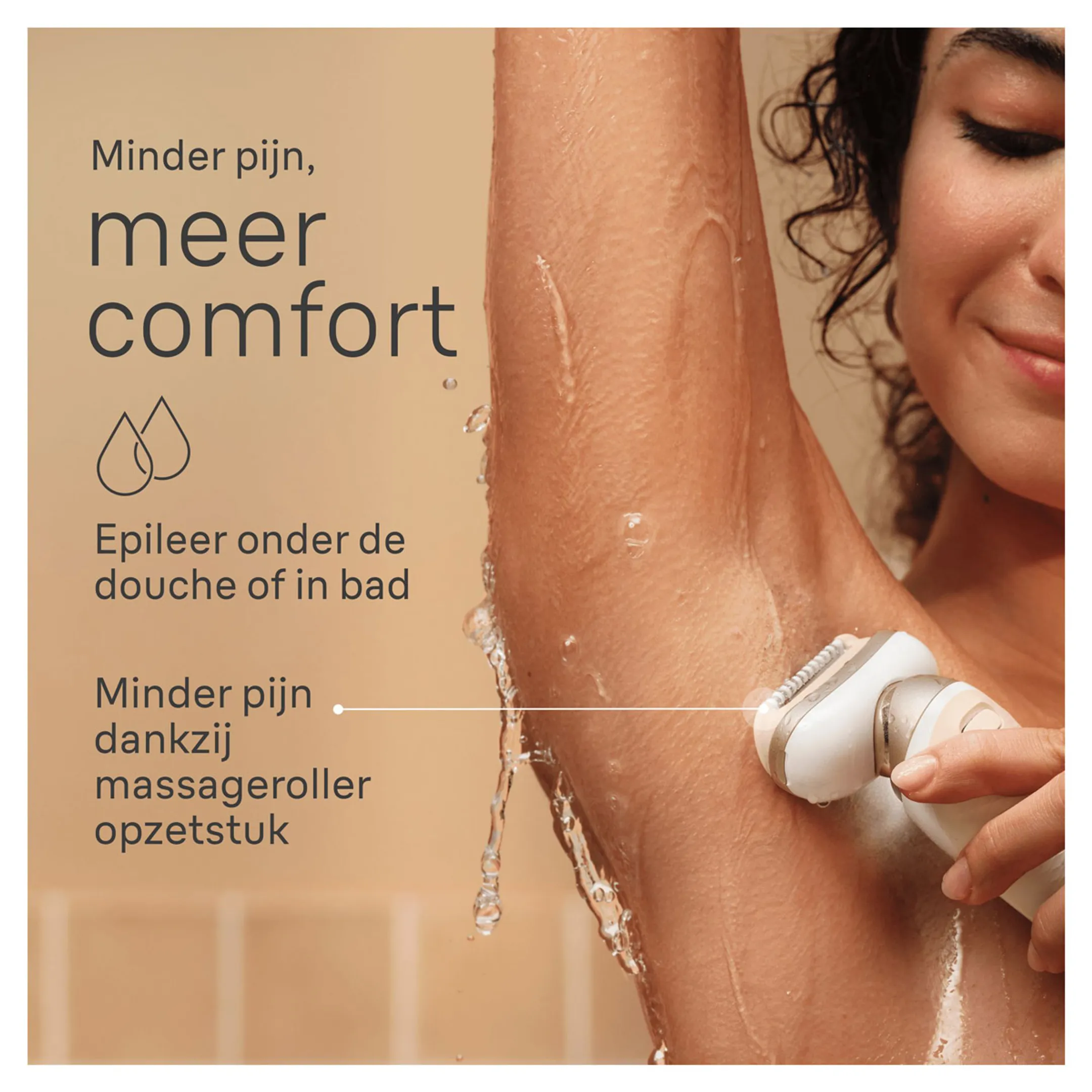 Braun Silk·épil 9 Flex, Epilator Voor Eenvoudig Ontharen, 9-041 3D, Wit/goud image