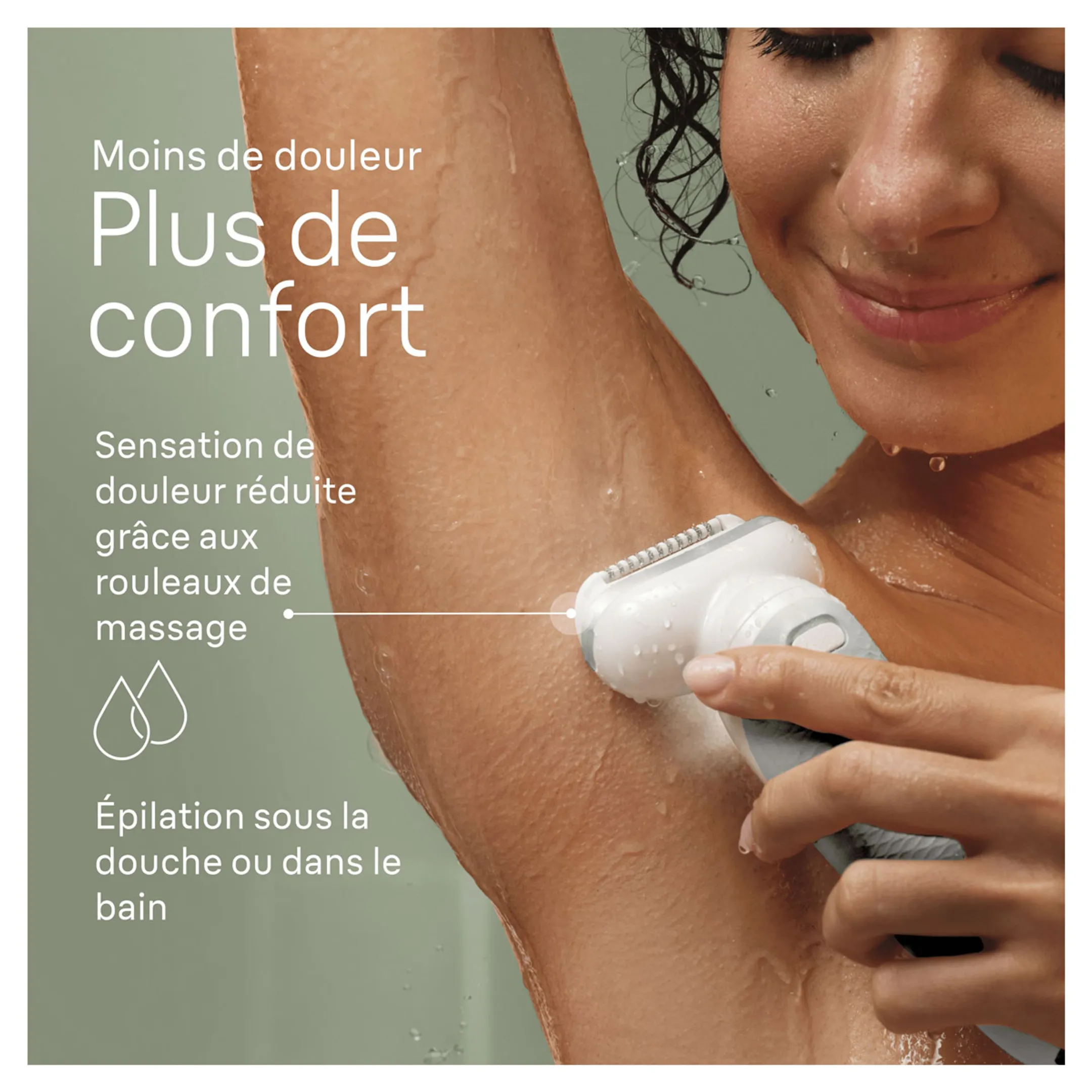 Braun Silk-épil 9, Épilateur Pour Épilation Facile, Peau Douce Longue Durée 9-041, Blanc/Argent image