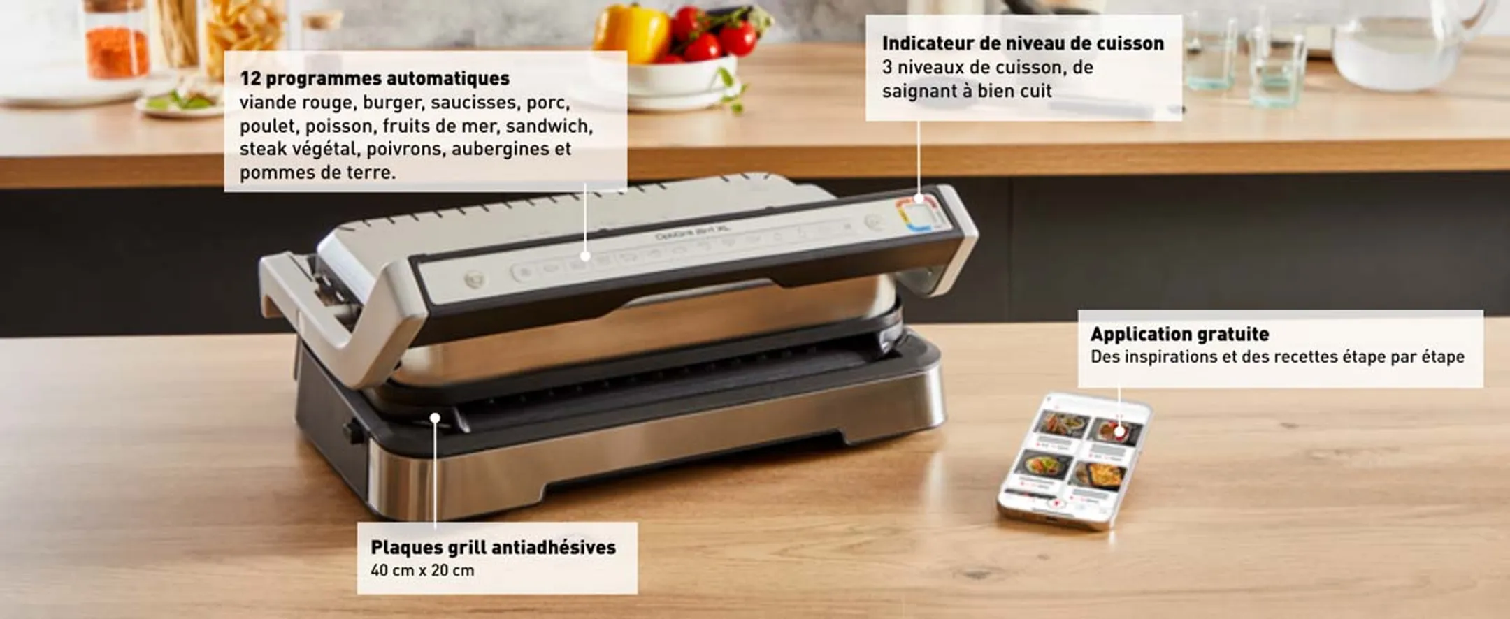 Tefal OptiGrill 2-en-1 XL GC782D10 image