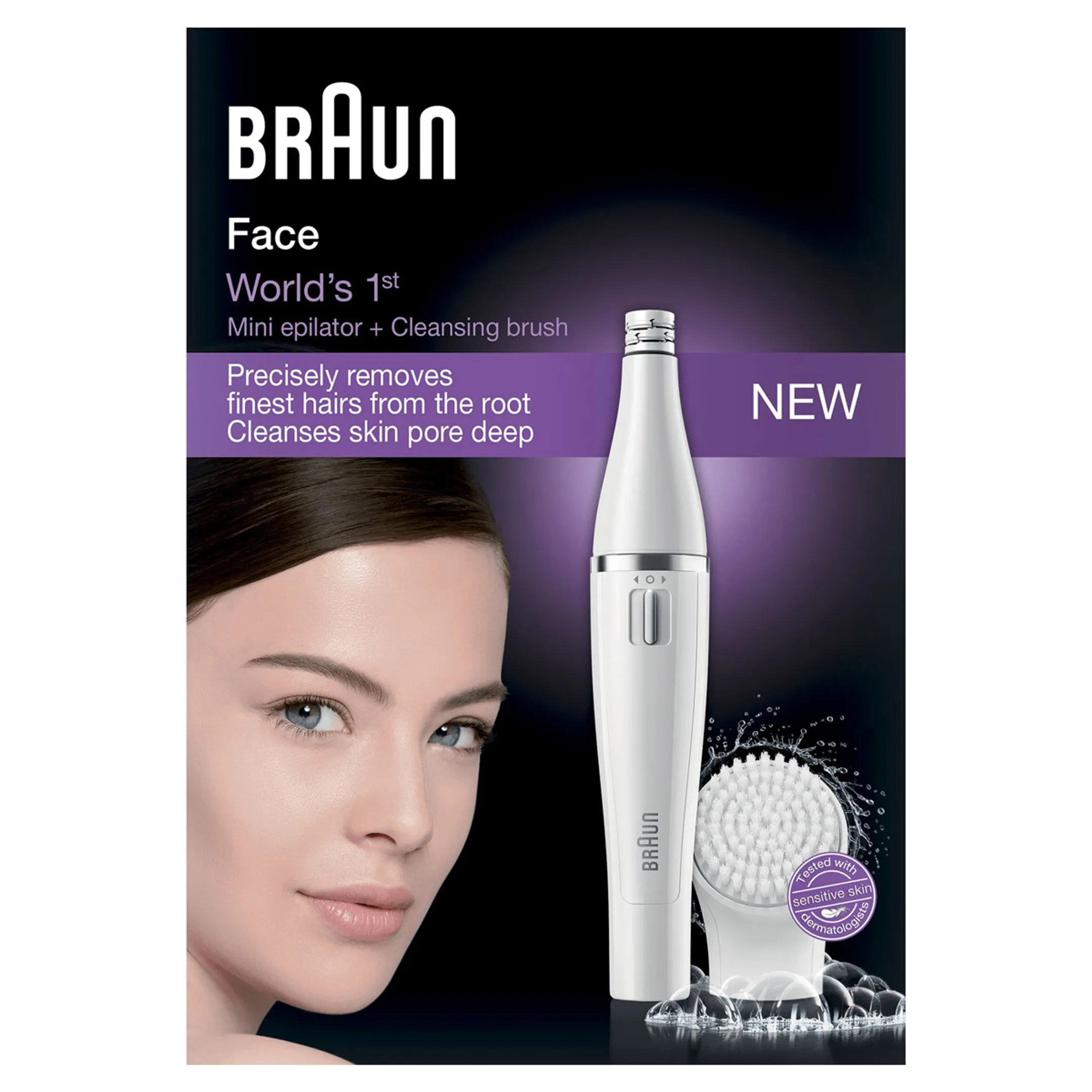 Braun Face 810 Épilateur Visage Et Brosse Nettoyante Visage Avec Pile Supplémentaire image