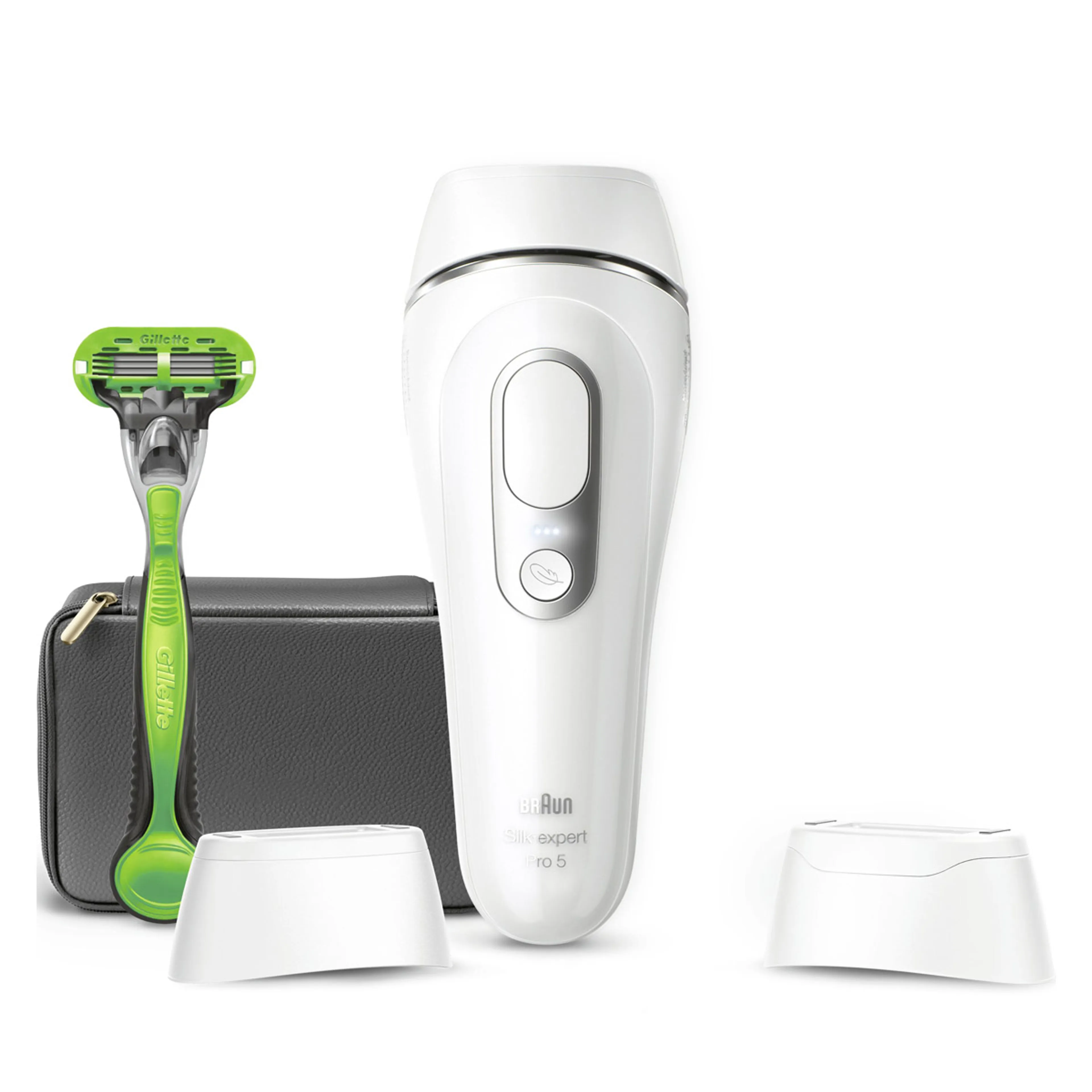 Braun IPL Silk-expert Pro 5, ontharing voor thuis, Etui, Gillette-scheermesje, 2 koppen, PL5145 image