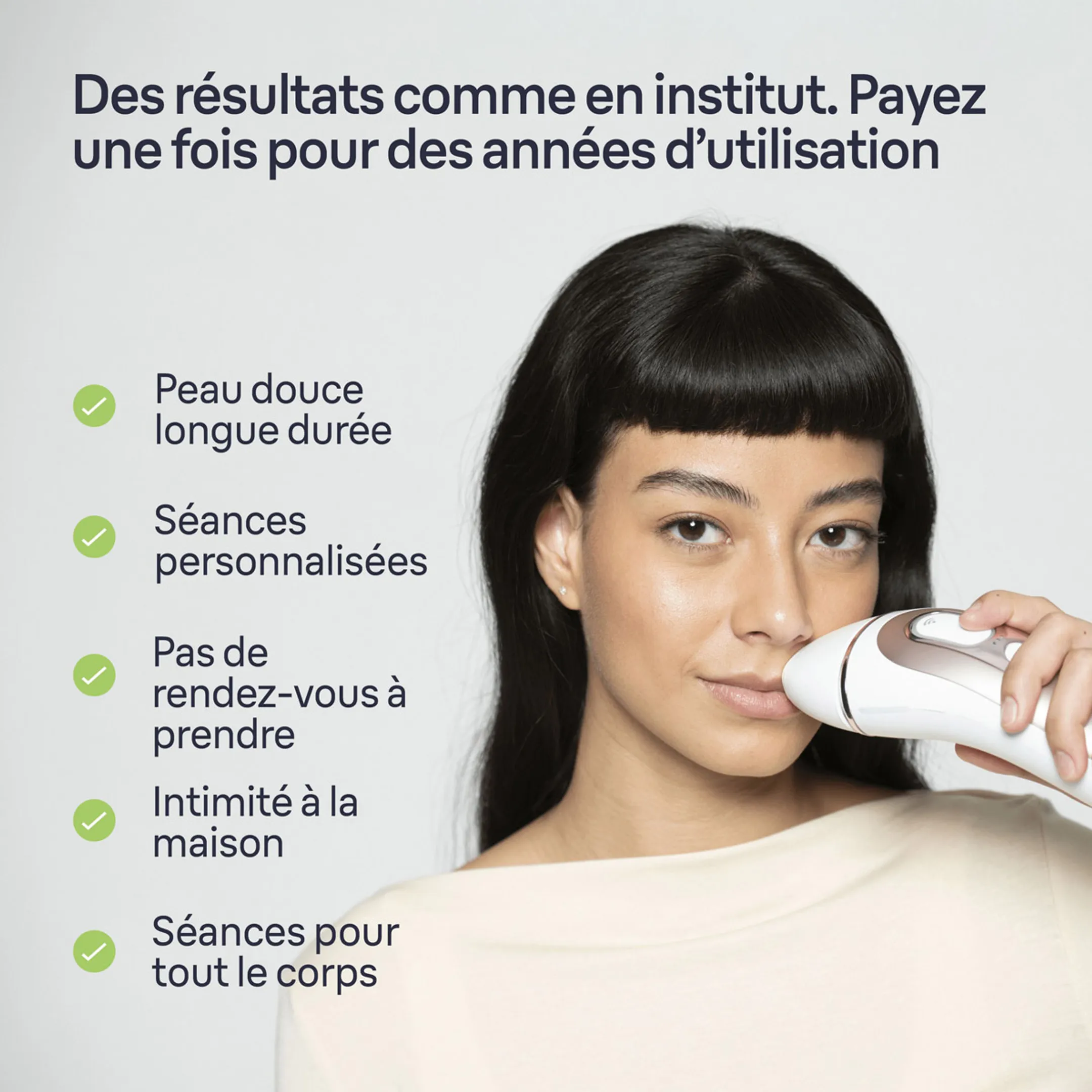 Braun Épilateur À Lumière Pulsée Intelligent Skin i·expert, Pochette, Rasoir Venus, 2 Têtes, PL7147 image