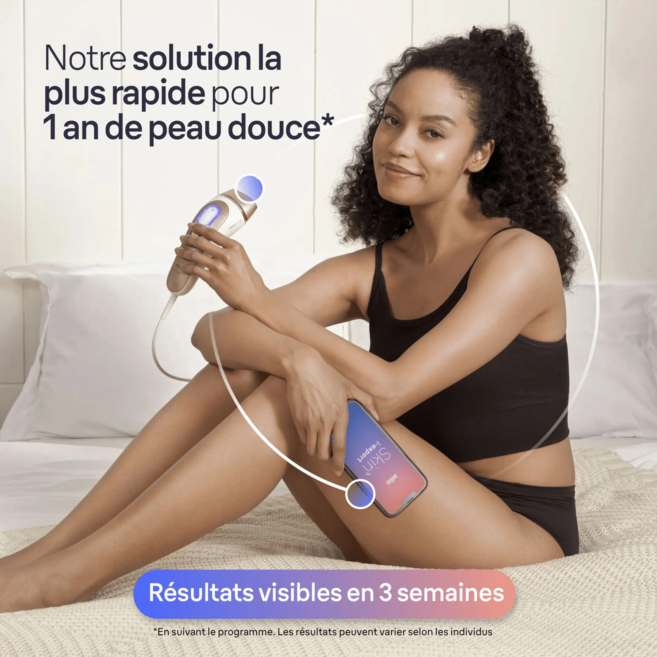 Braun Épilateur À Lumière Pulsée Intelligent Skin i·expert, Pochette, Rasoir Venus, 2 Têtes, PL7147 image