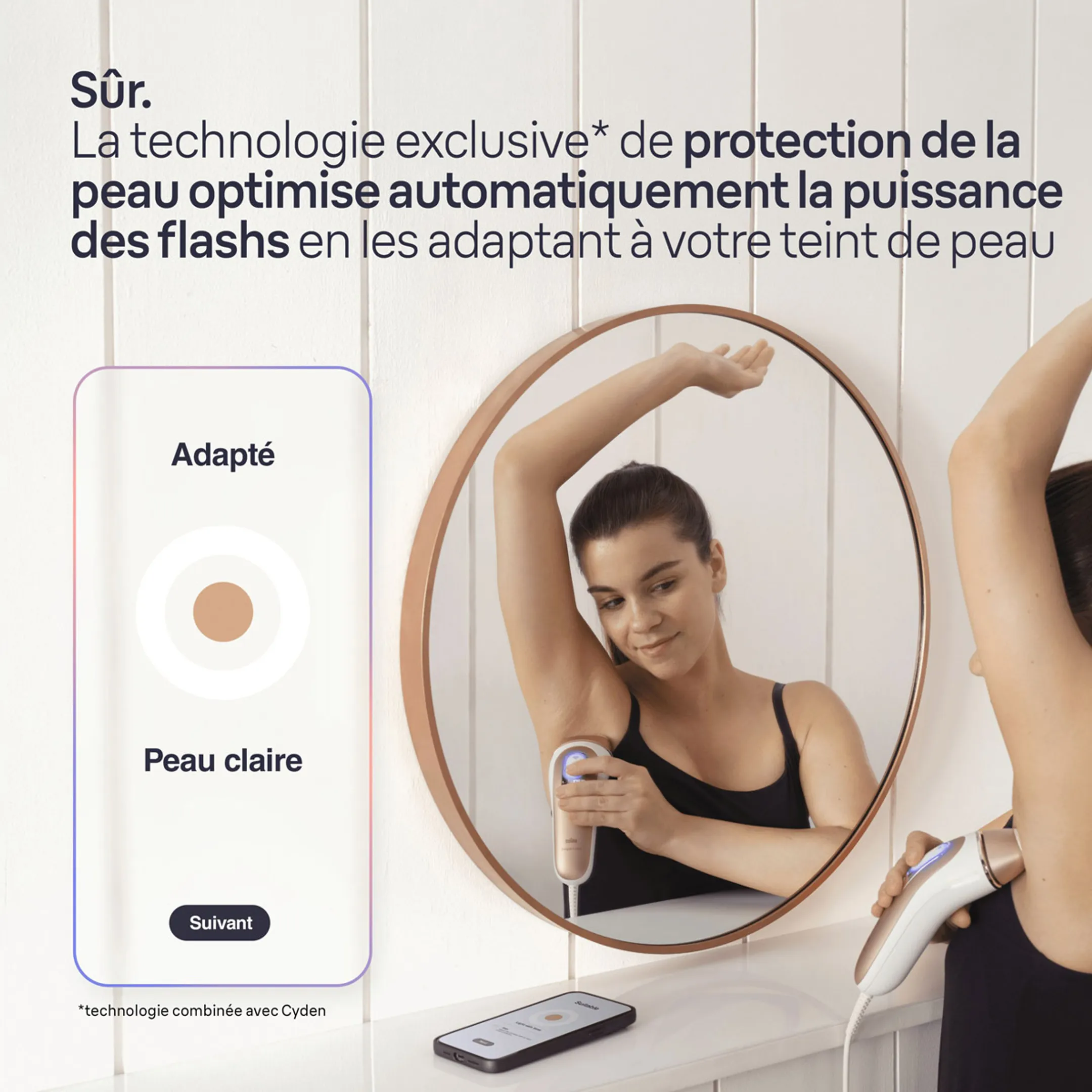 Braun Épilateur À Lumière Pulsée Intelligent Skin i·expert, Pochette, Rasoir Venus, 2 Têtes, PL7147 image