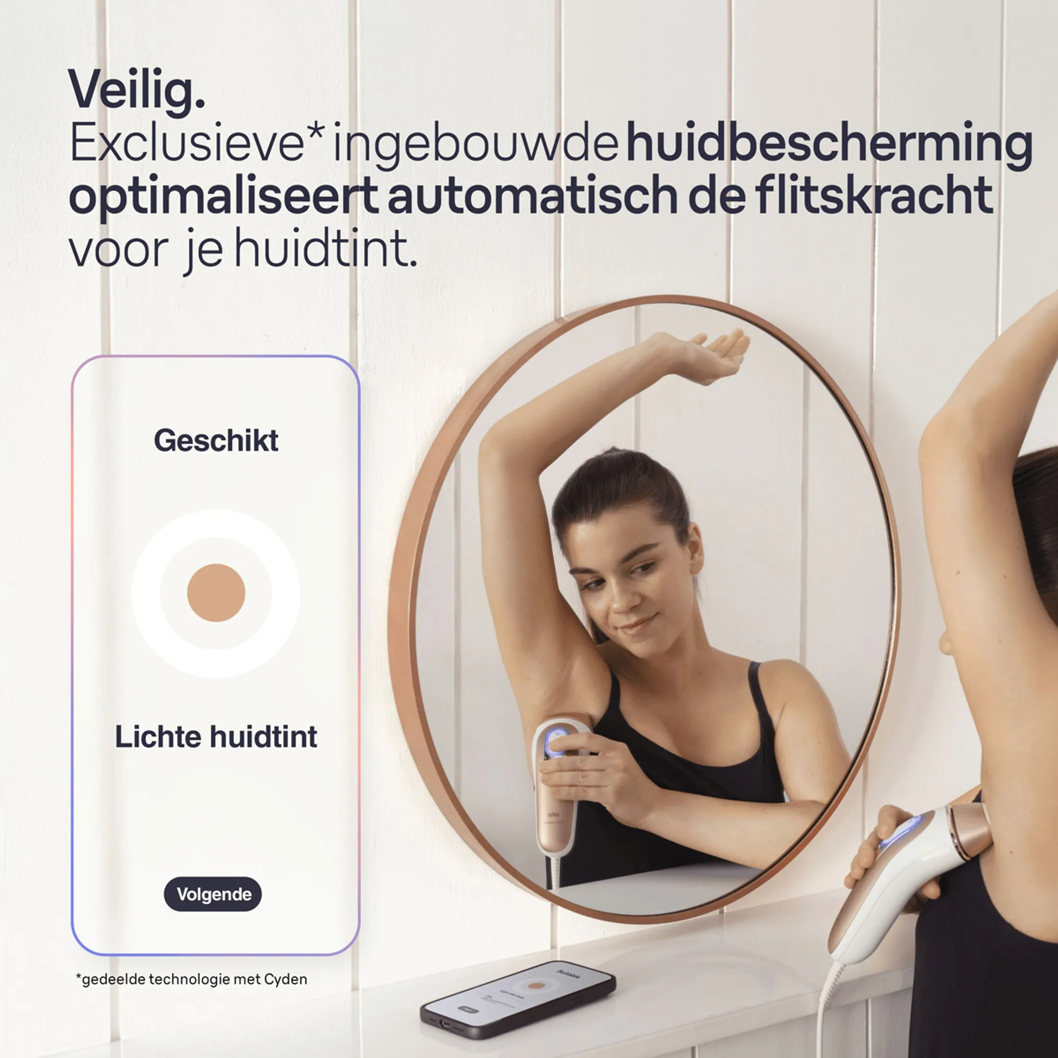 Braun Smart IPL Skin i·expert, Ontharing thuis, Etui, Venus-scheermesje, 2 Koppen, PL7147 image