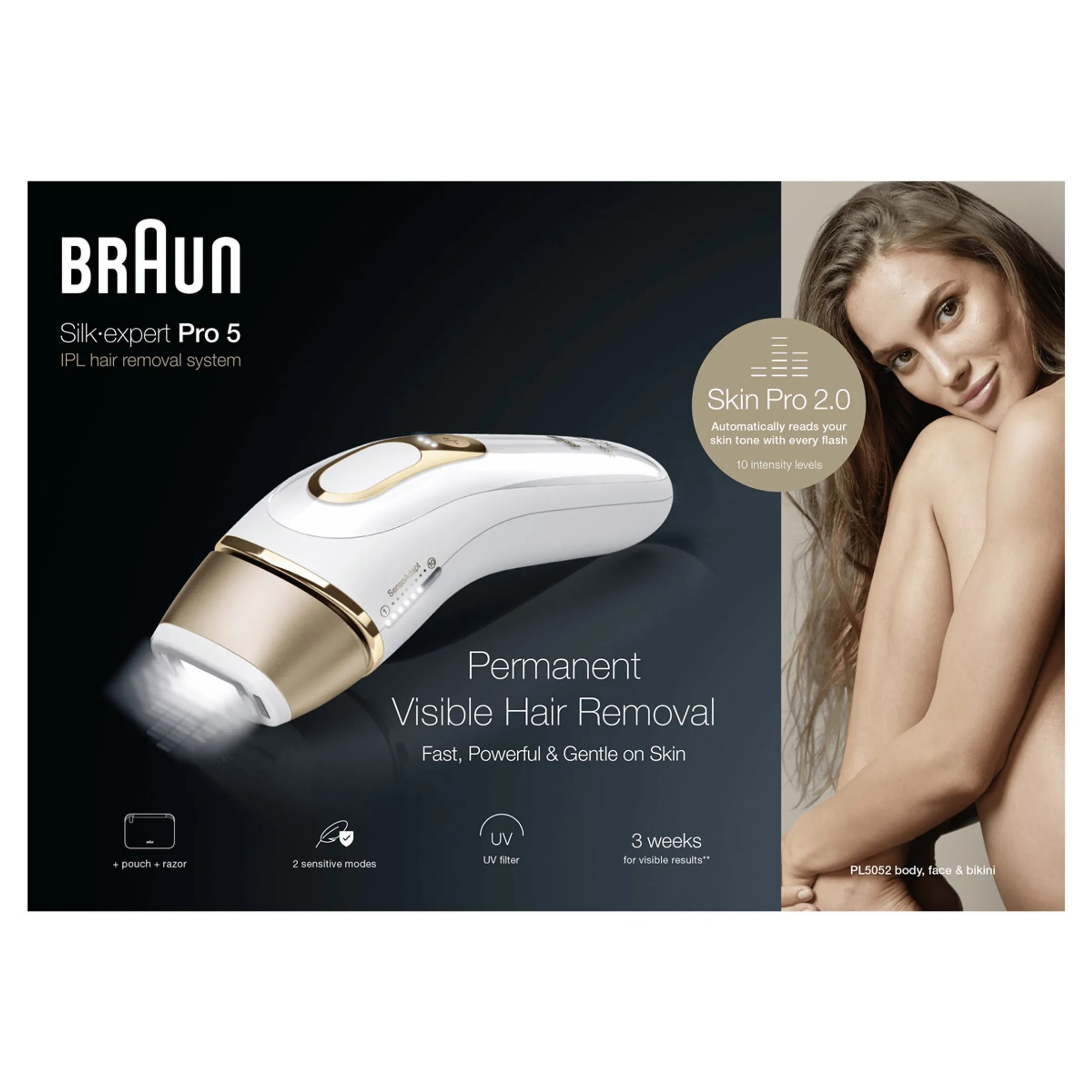 Braun IPL Silk-expert Pro 5, ontharing voor thuis, Etui, Gillette-scheermesje, 1 kop, PL5052 image