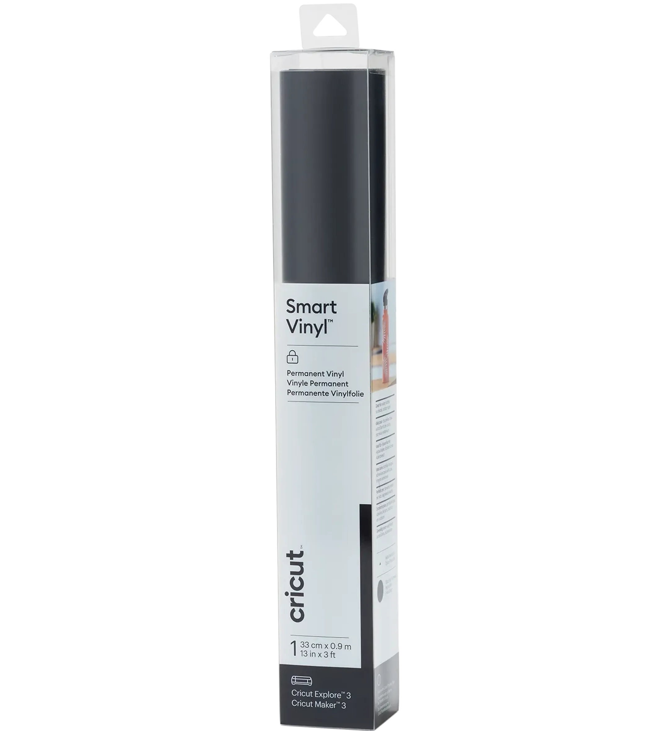 Permanente Smart Vinyl™ - 91 x 33 cm - Zwart