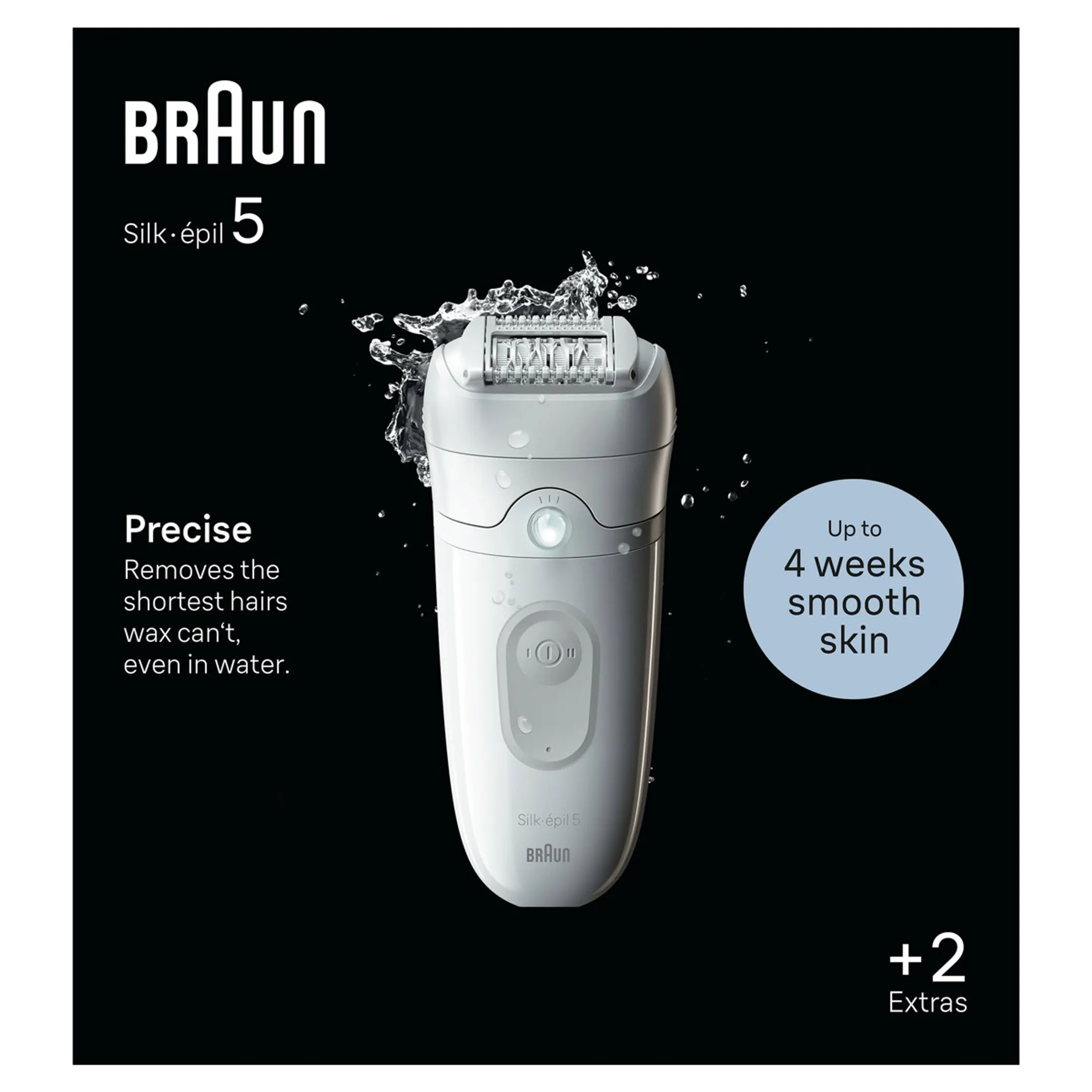 Braun Silk-épil 5, Épilateur Pour Épilation Facile, Peau Douce Longue Durée 5-011, Blanc/Gris image