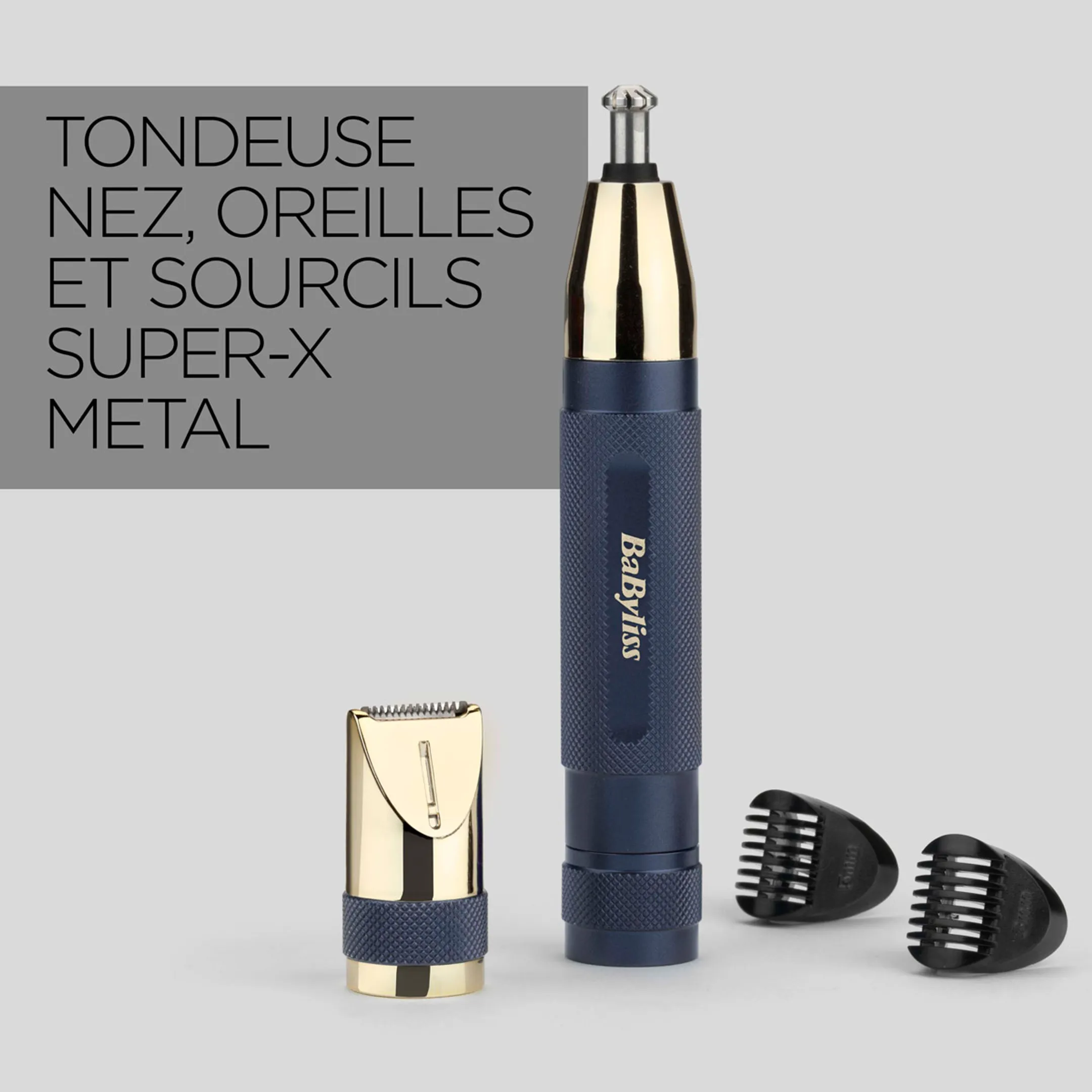 Babyliss Tondeuse nez, oreilles et sourcils Super-X Metal Series Gold&Navy Edition E112 image