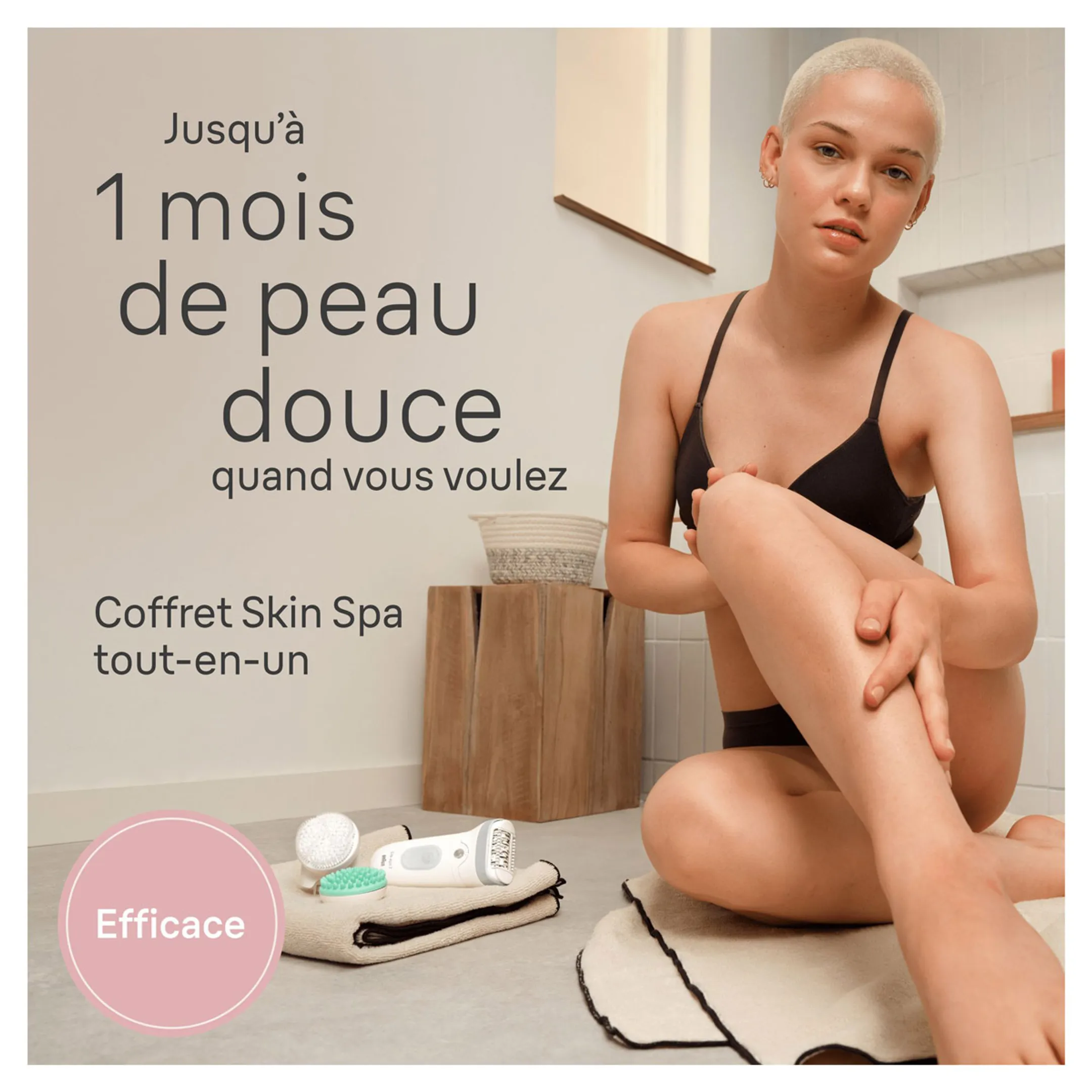 Braun Silk-épil 7 SkinSpa, Épilateur Pour Peau Douce Longue Durée, 7-081, Blanc/Argent image