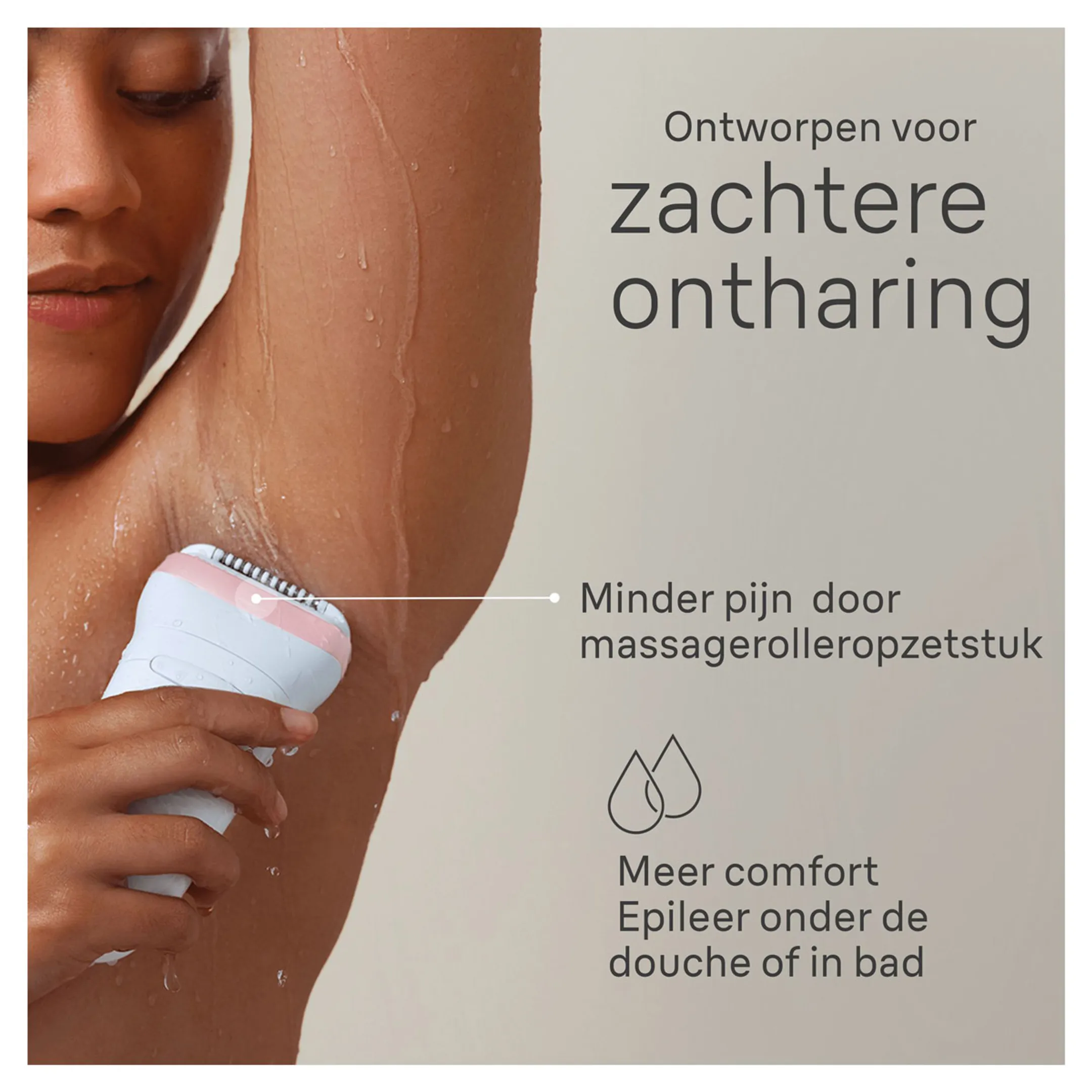 Braun Silk·épil, Epilator voor Eenvoudige Ontharing, Langdurig Gladde Huid, 7-030, Wit/Flamingo image