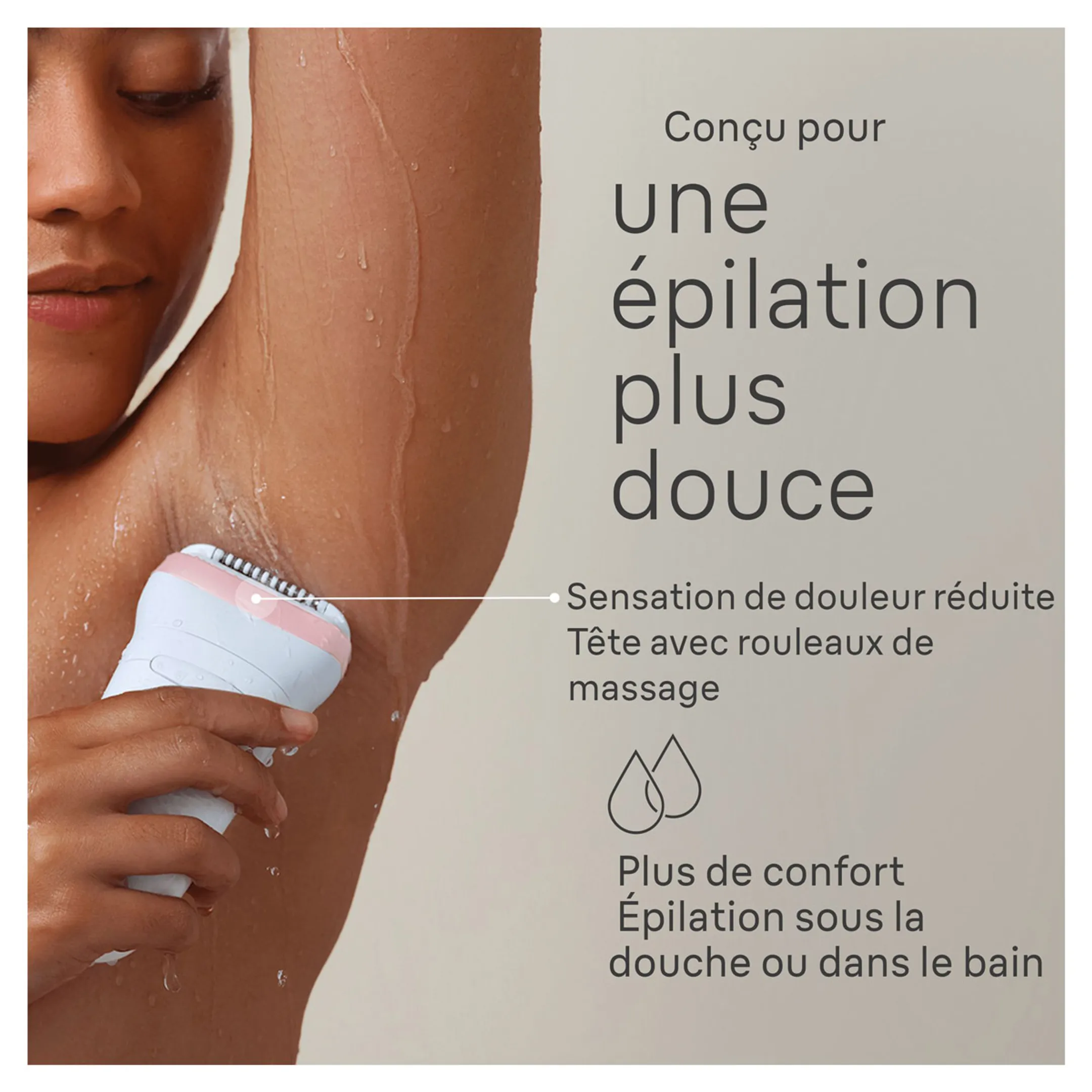 Braun Silk-épil 7, Épilateur Pour Épilation Facile, Peau Douce Longue Durée 7-030, Blanc/Rose image