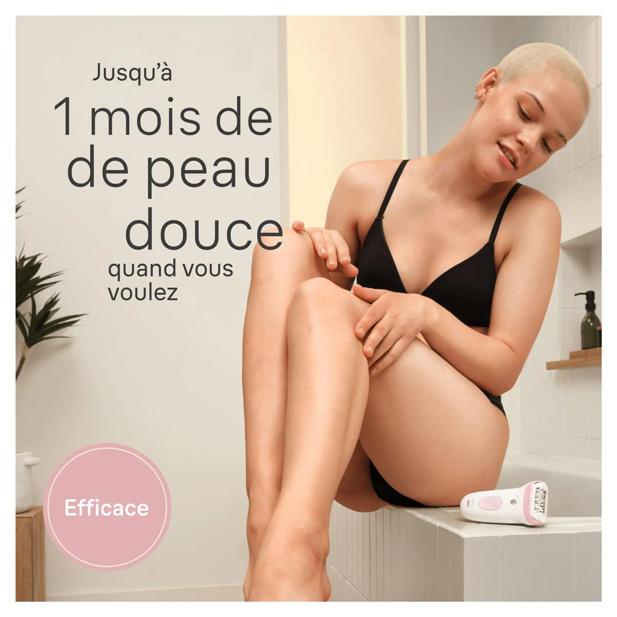 Braun Silk-épil 7, Épilateur Pour Épilation Facile, Peau Douce Longue Durée 7-030, Blanc/Rose image