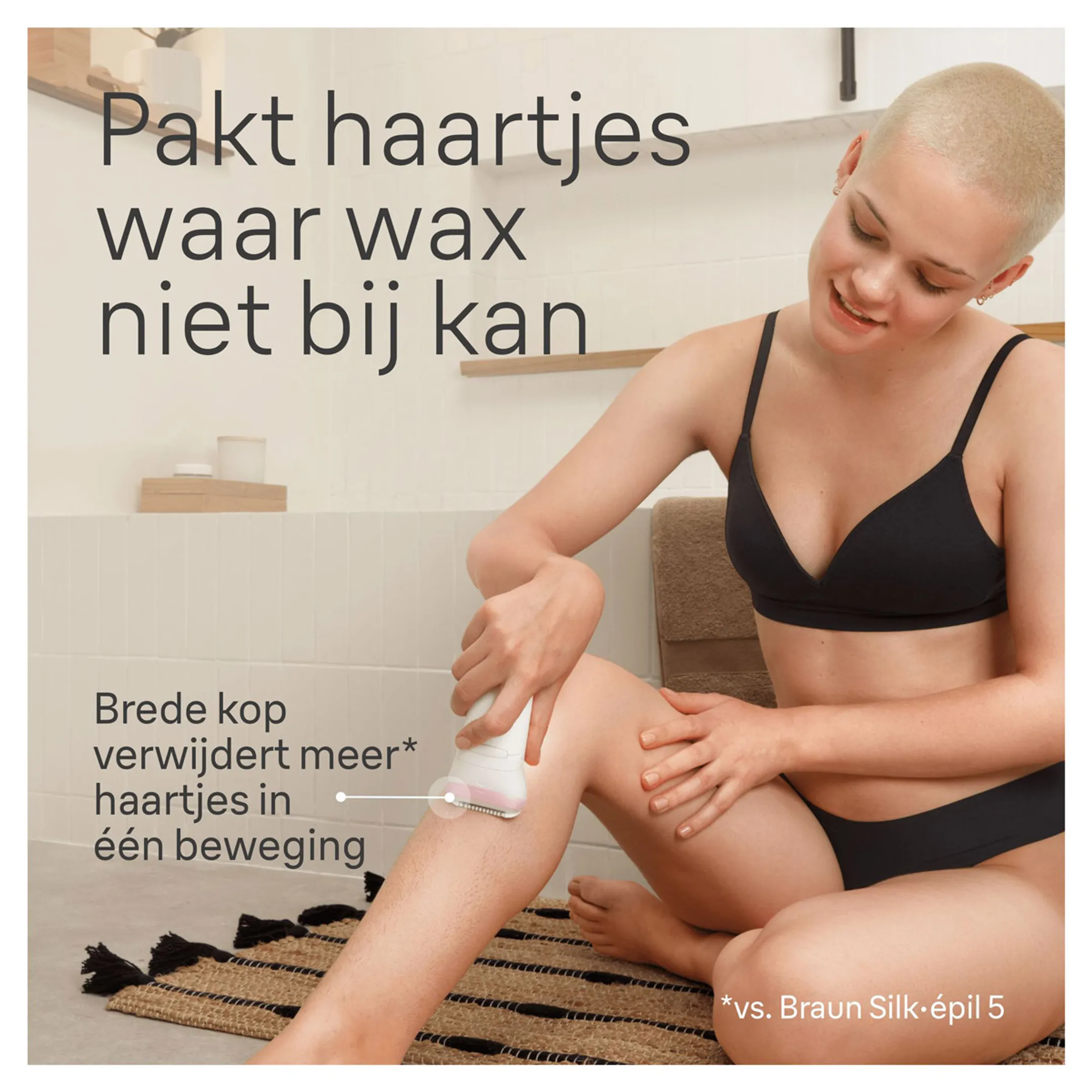 Braun Silk·épil, Epilator voor Eenvoudige Ontharing, Langdurig Gladde Huid, 7-030, Wit/Flamingo image